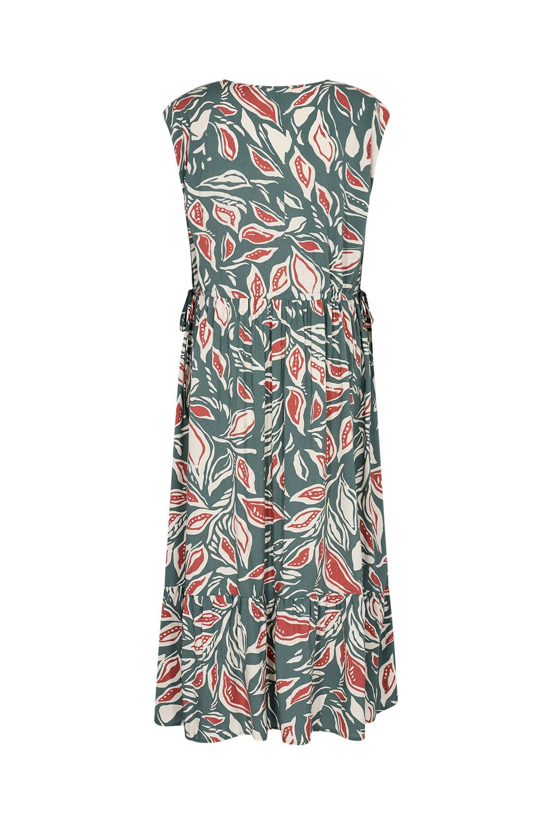 Soya Concept Leda Leaf Printed Dress - Shadow Green Combi