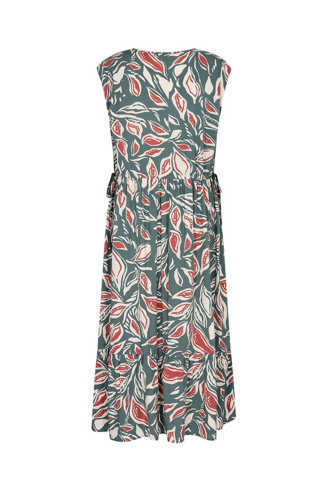 Soya Concept Leda Leaf Printed Dress - Shadow Green Combi