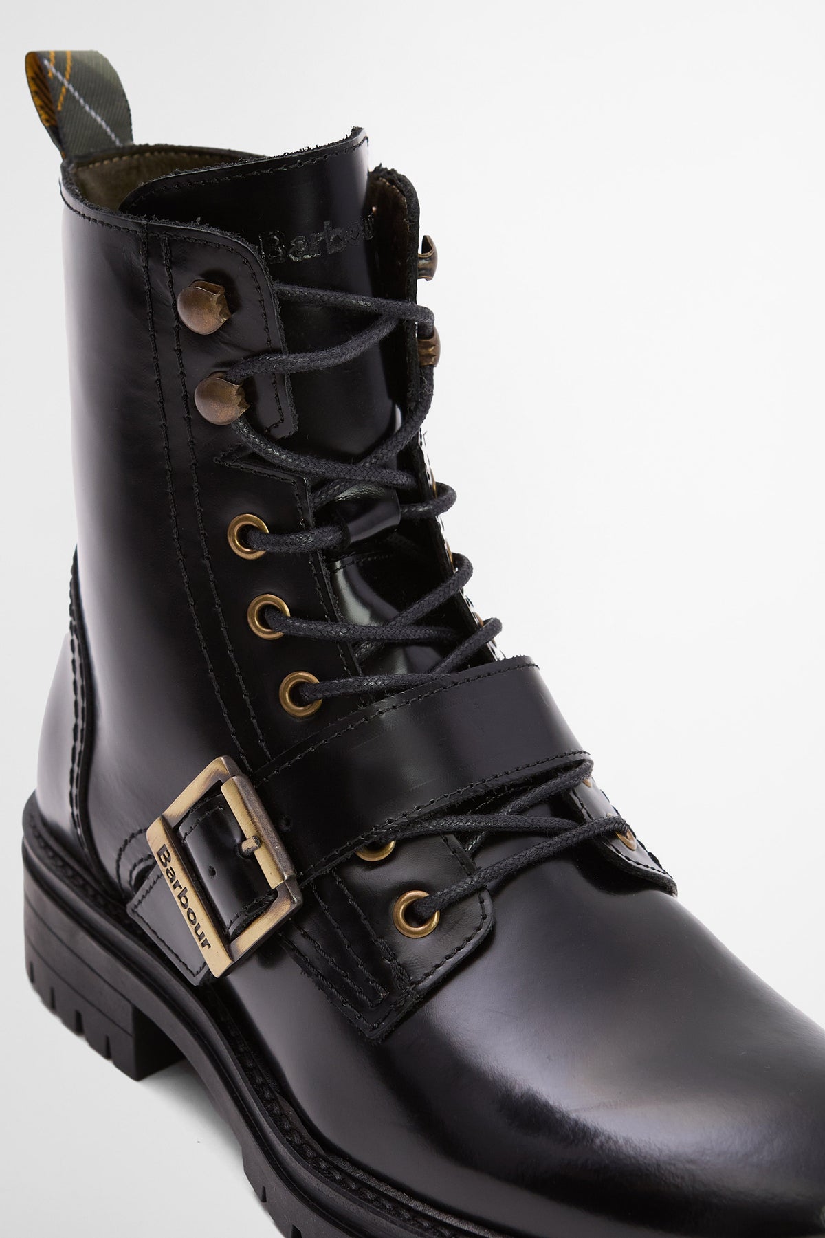Barbour Ouseburne Biker Boot - Black Glace