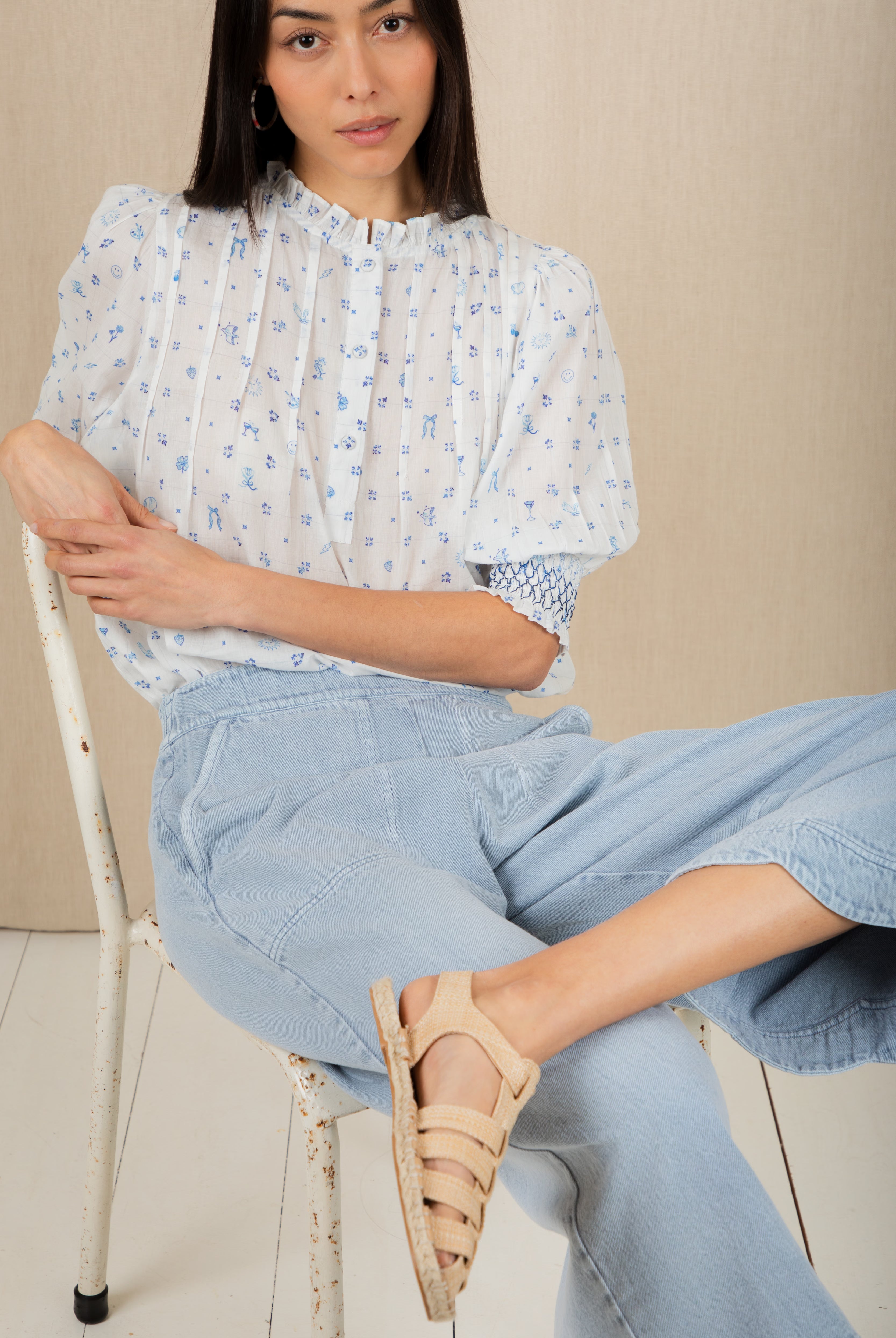 Bonte Loane Shirt - Delft