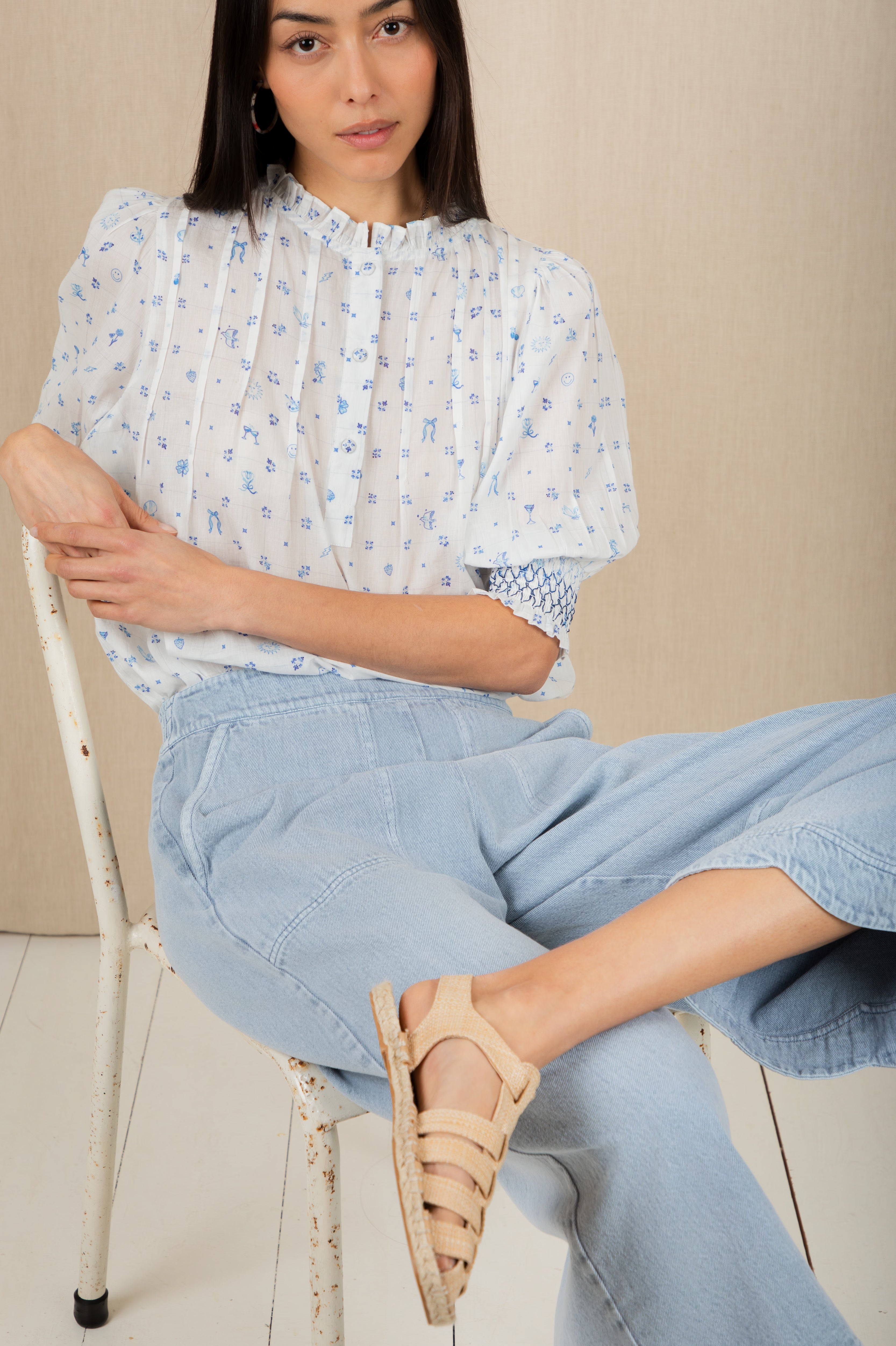 Bonte Loane Shirt - Delft