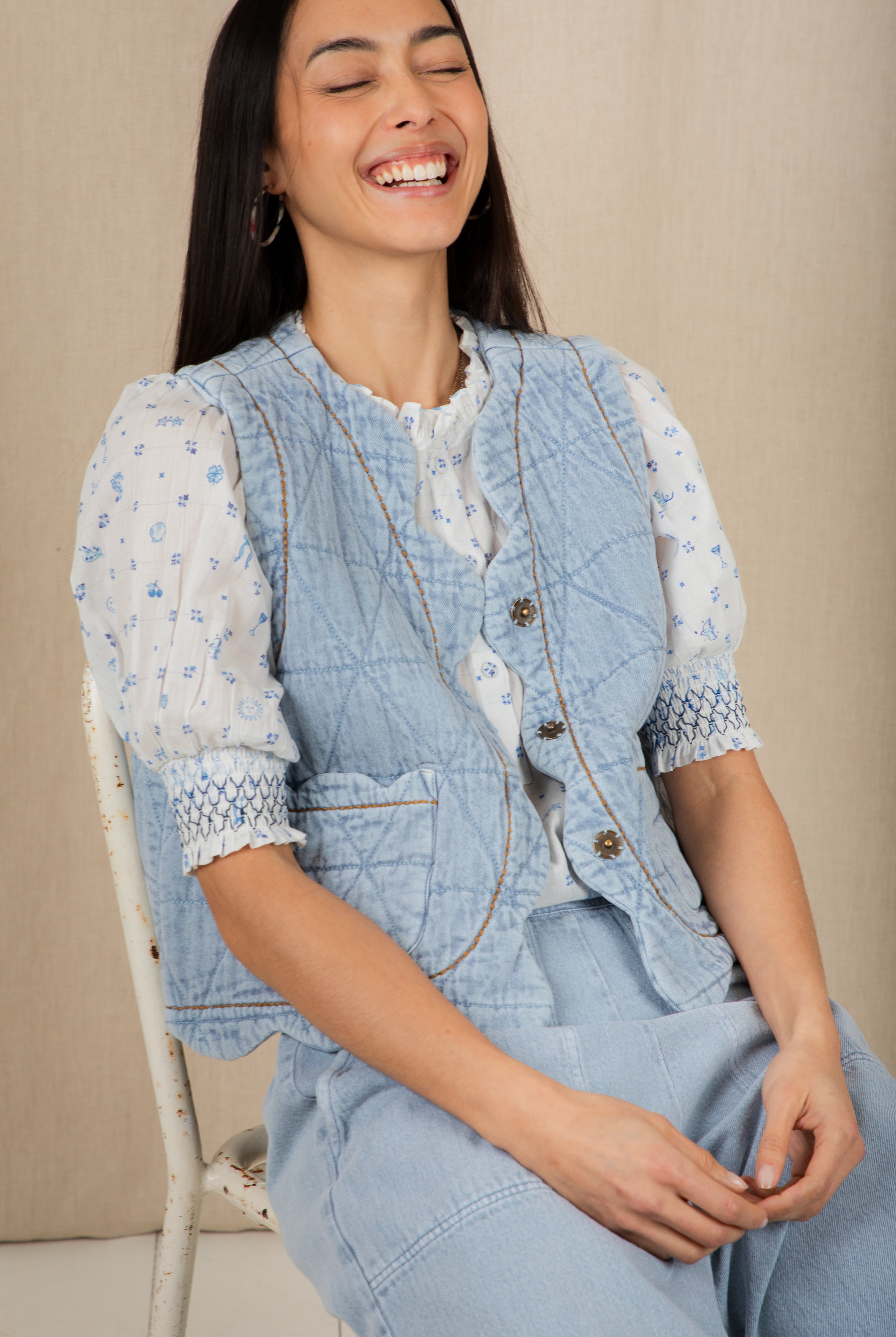 Bonte Loane Shirt - Delft