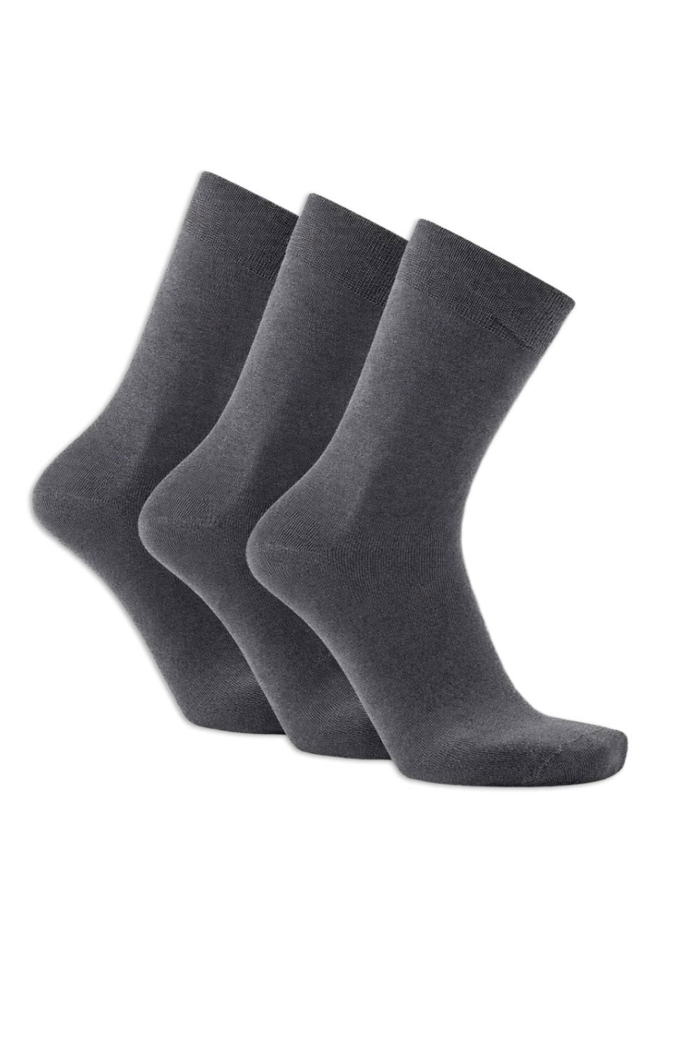 Swole Panda Plain Bamboo Socks 3 Pack - Charcoal SP465-3_CHARCOAL_7-11