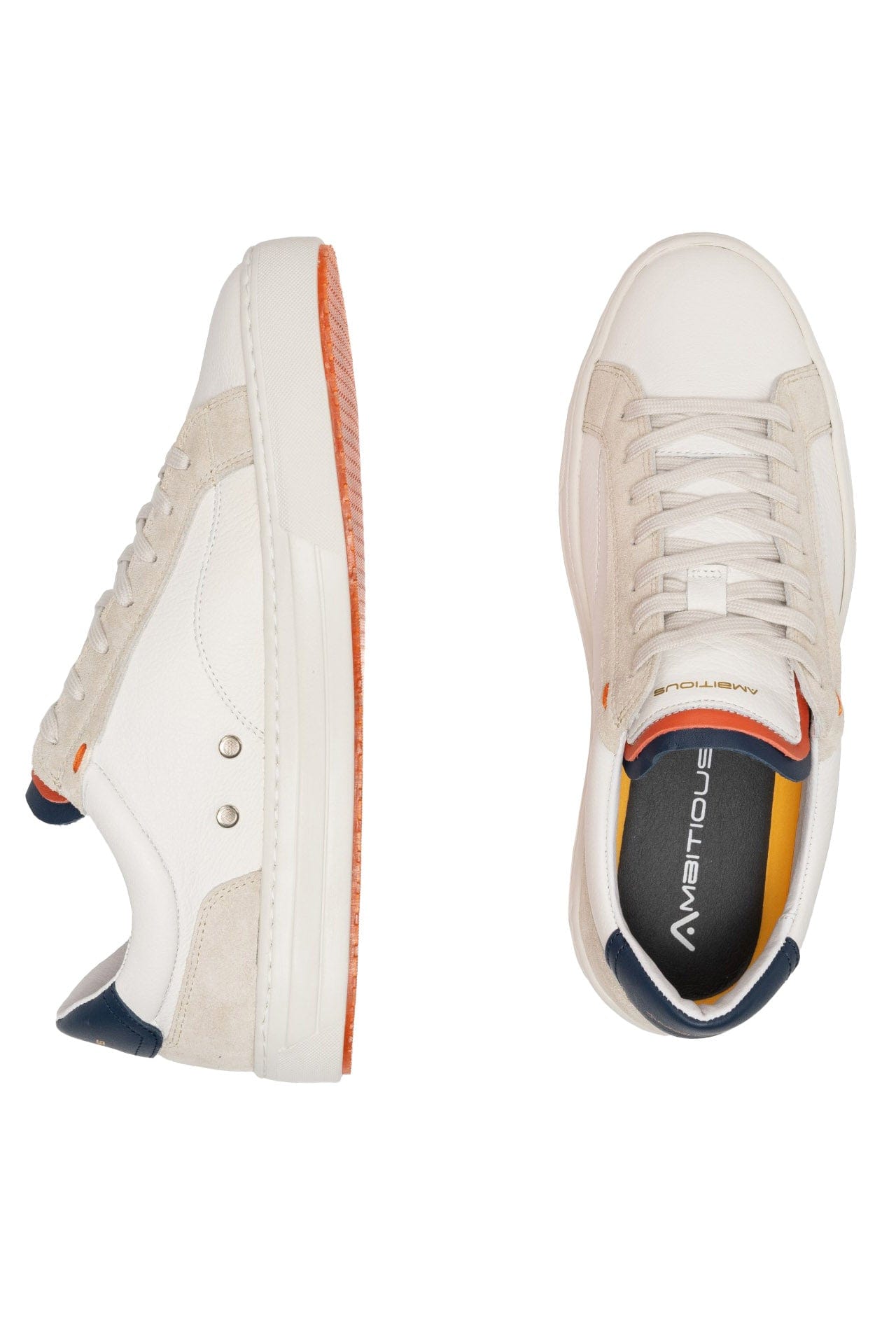 Ambitious Anopolis Lace Up Sneakers - White/Navy