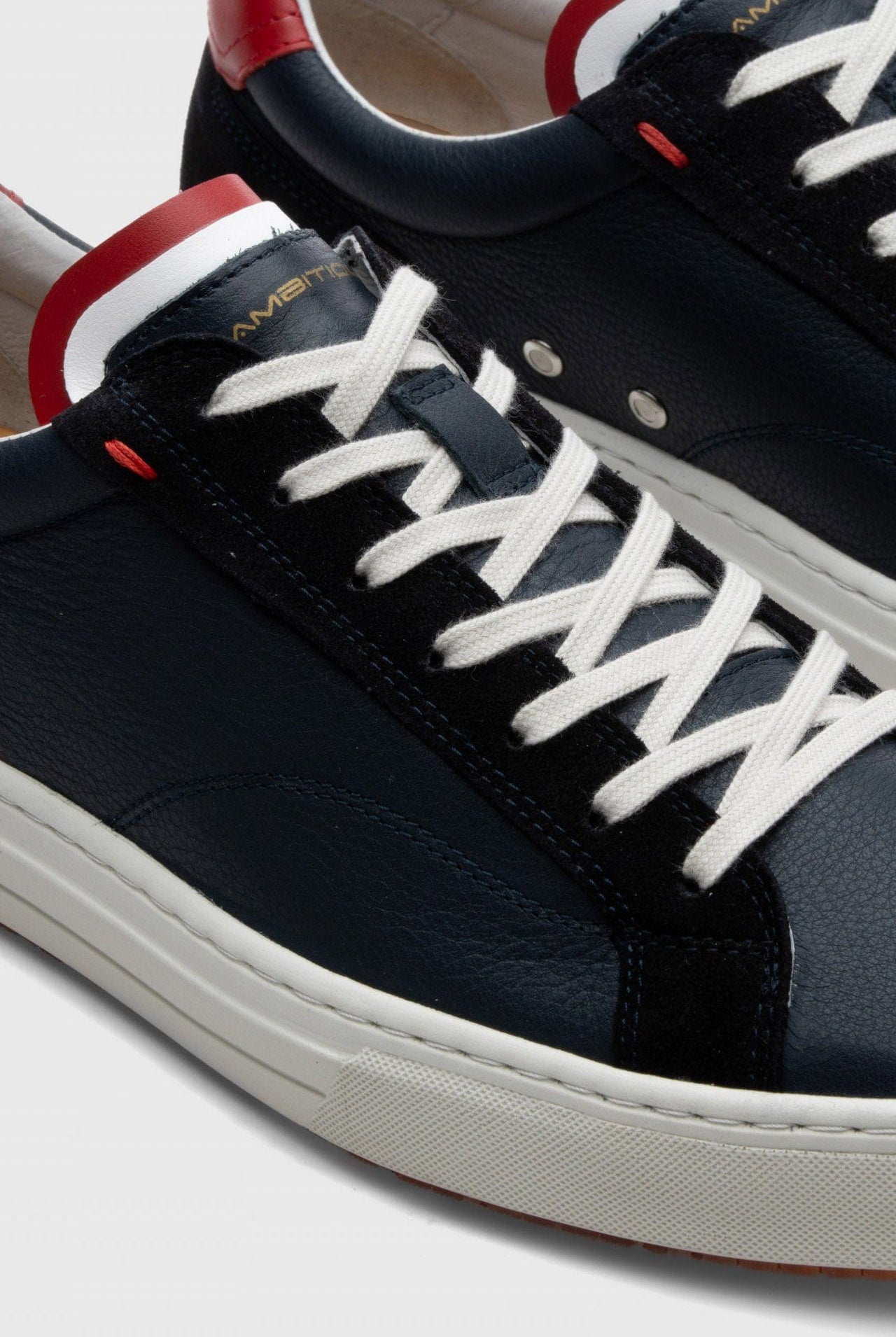 Ambitious Anopolis Lace Up Trainers - Navy/Red