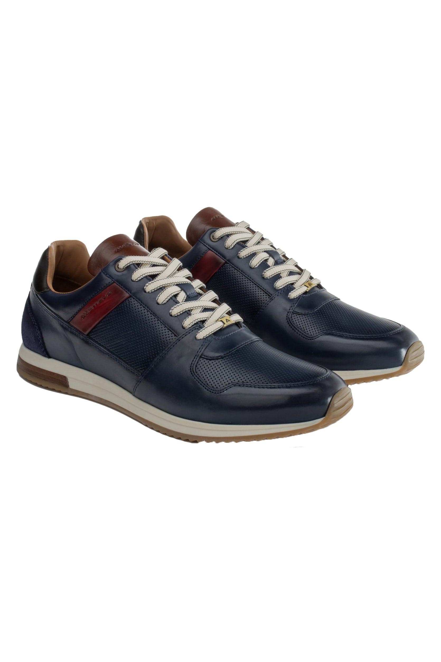 Ambitious Slow Leather Trainers - Navy