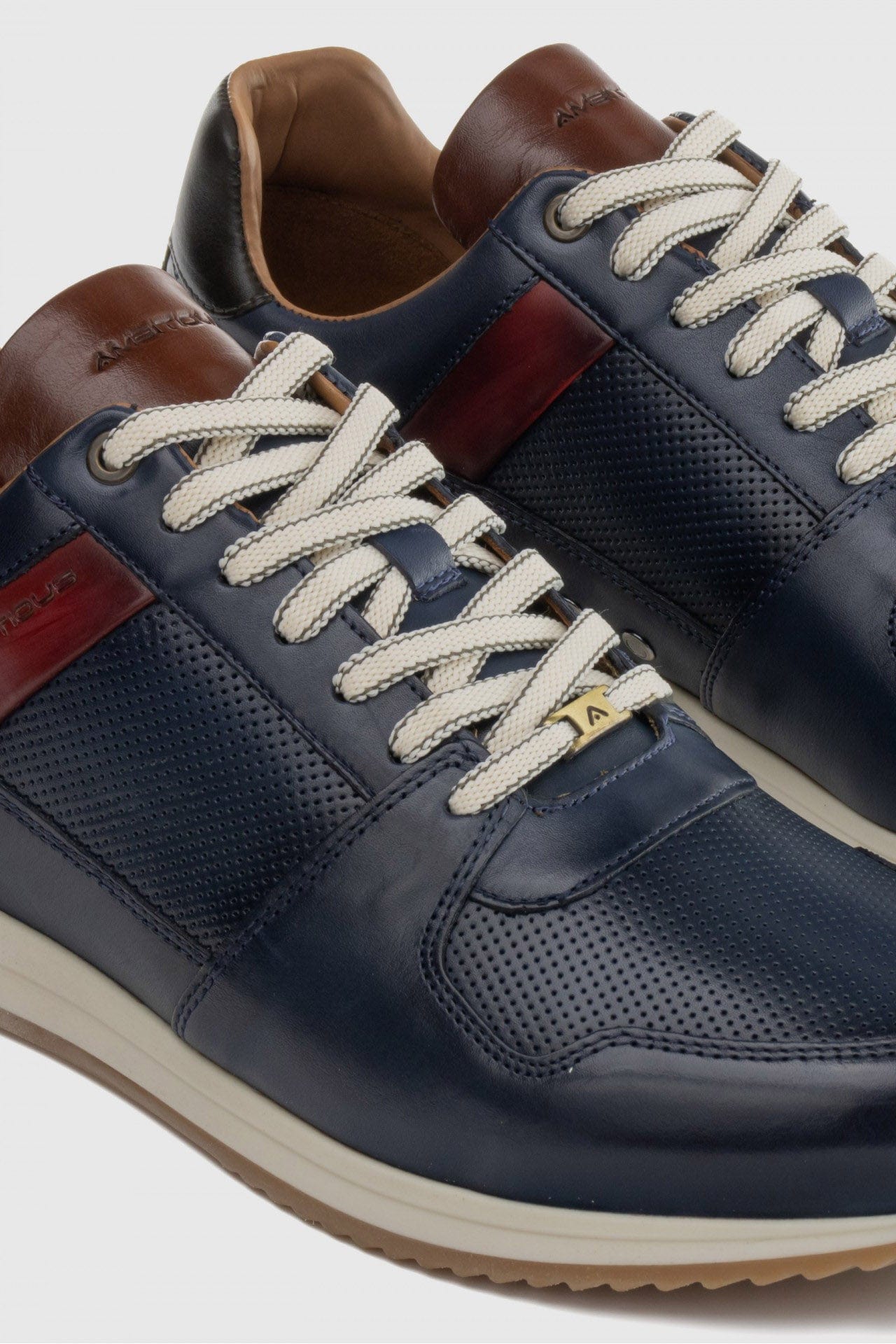Ambitious Slow Leather Trainers - Navy
