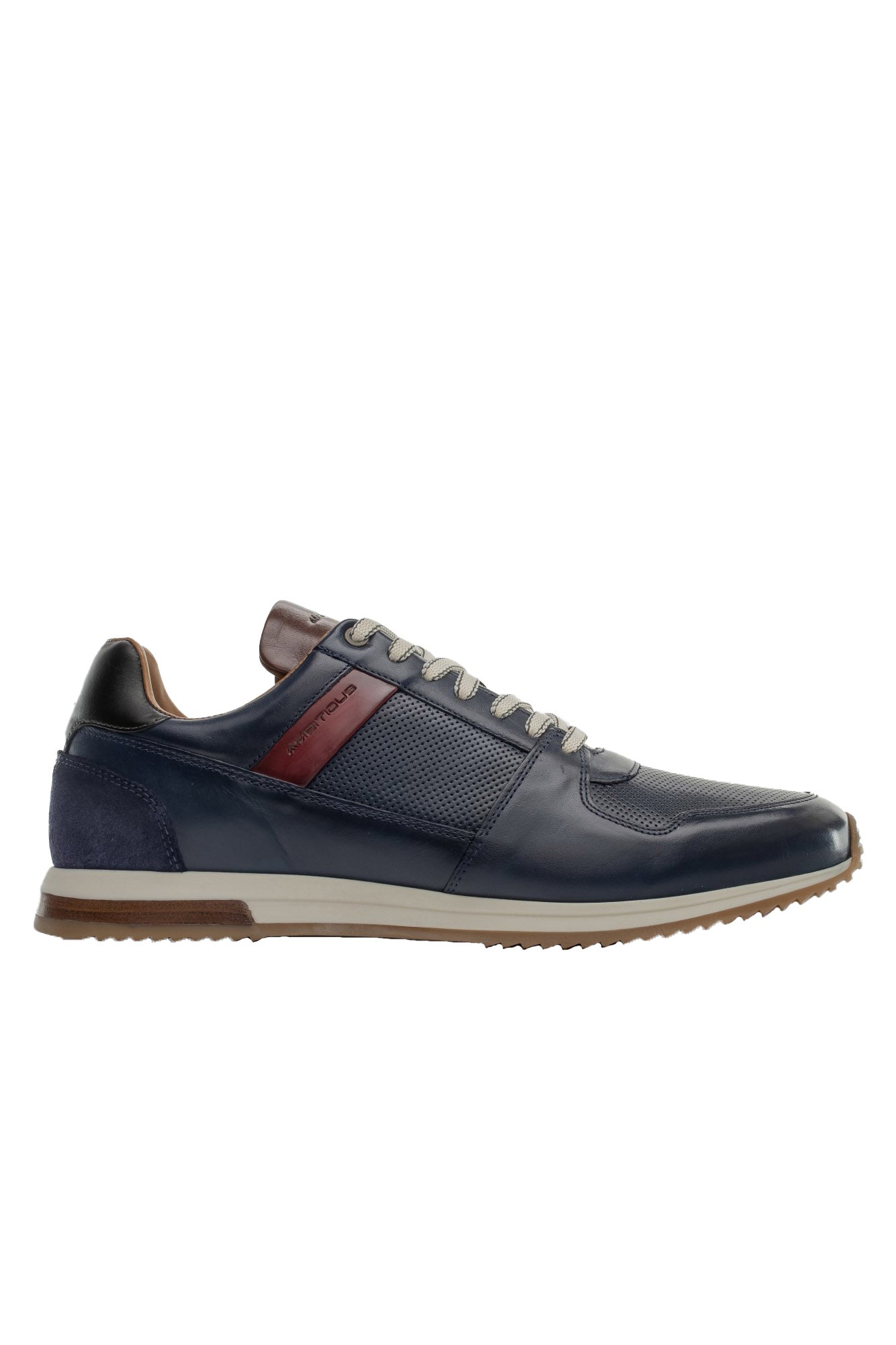 Ambitious Slow Leather Trainers - Navy