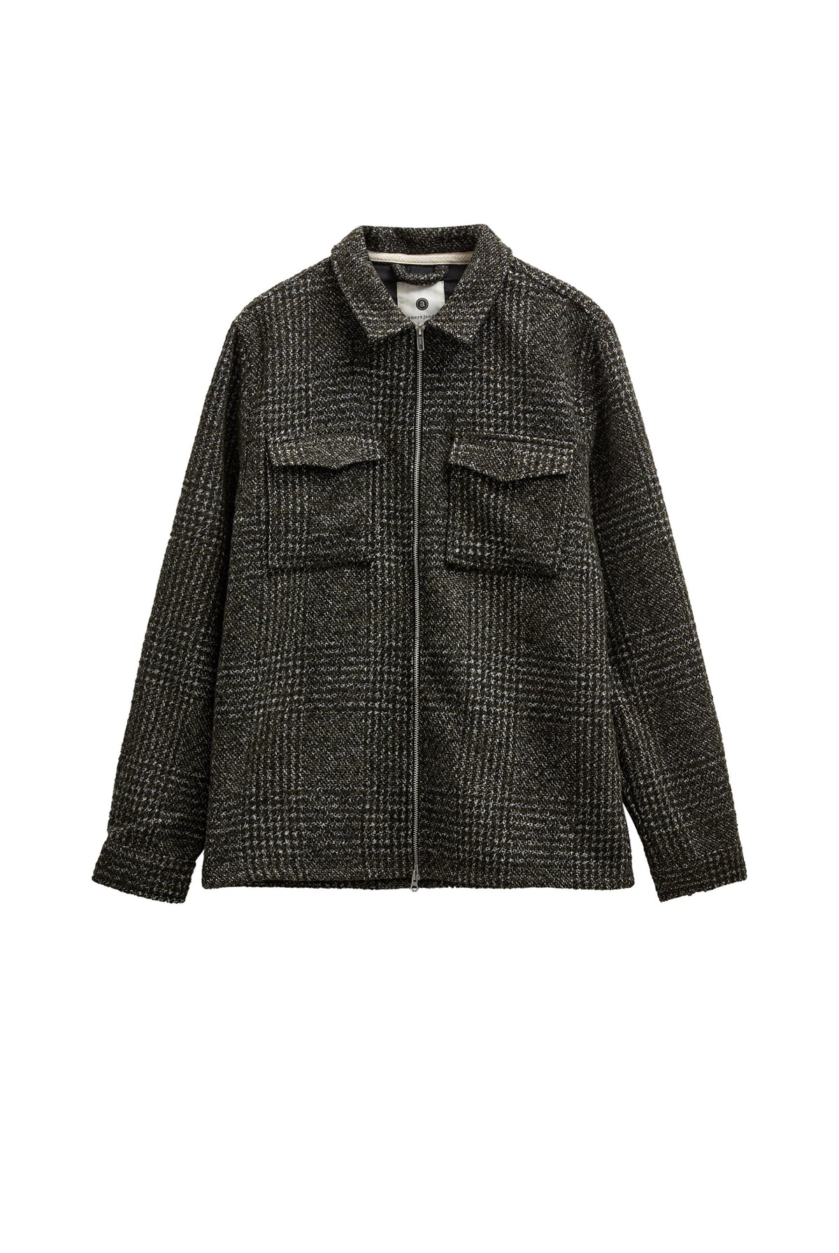 Anerkjendt Hanky Wool Check Jacket - Forest Night