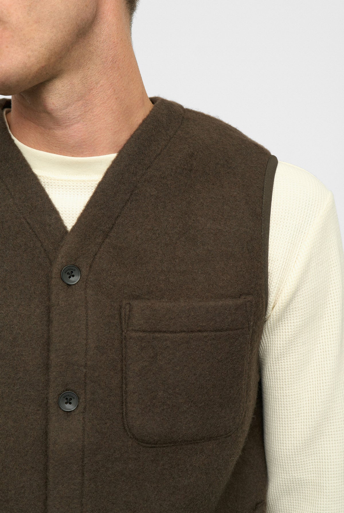 Anerkjendt Ramsus Boiled Wool Gilet - Delicioso