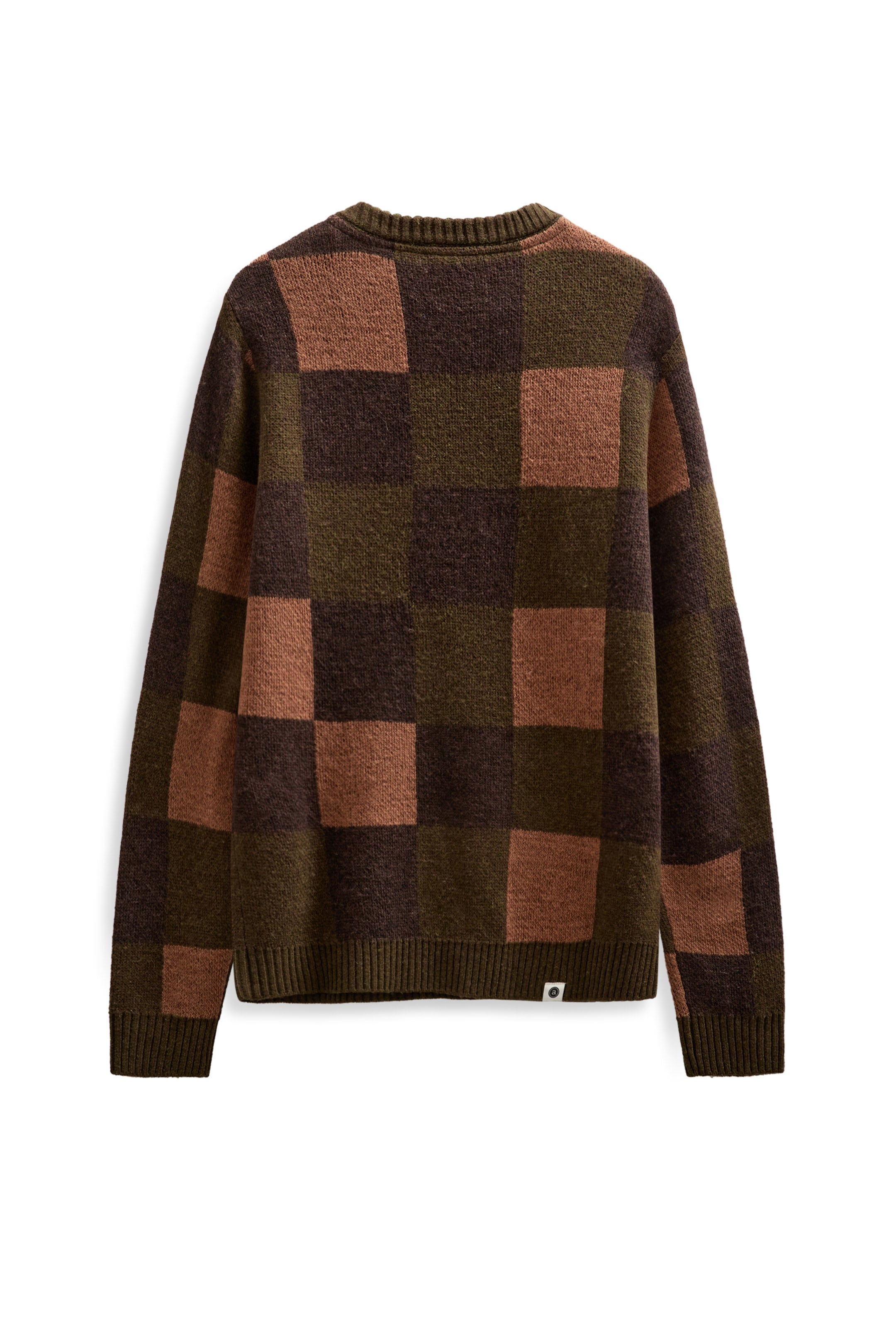 Anerkjendt Sune Check Lambswool Jumper - Forest Night
