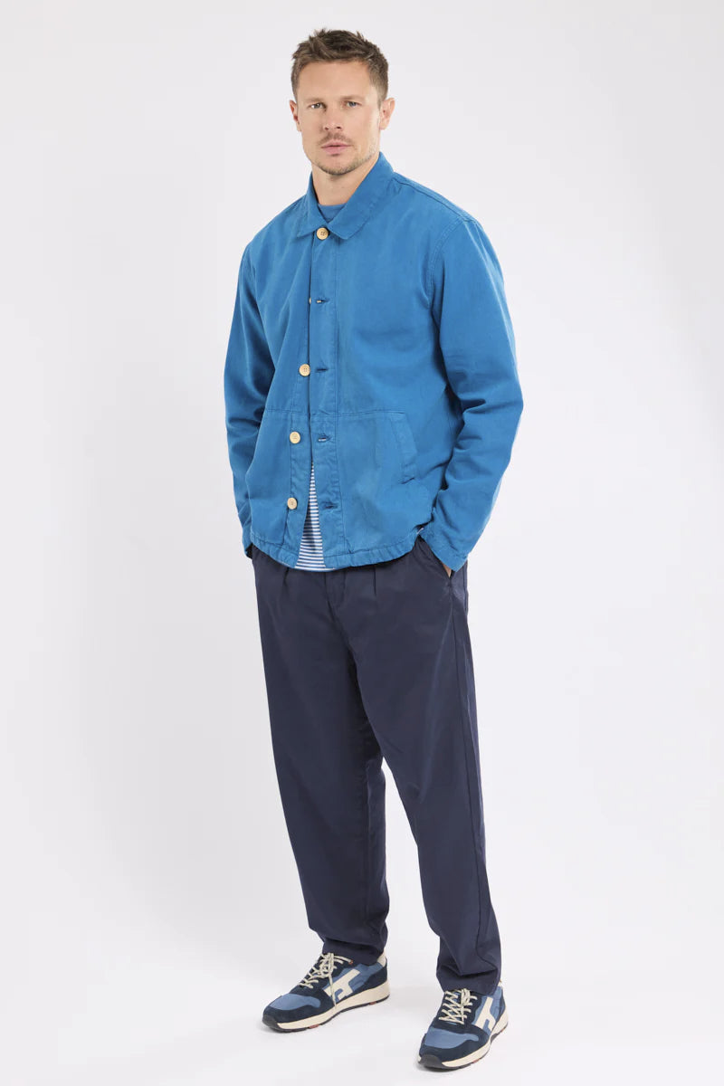 Armor Lux Fisherman Cotton Canvas Jacket - Dark Blue