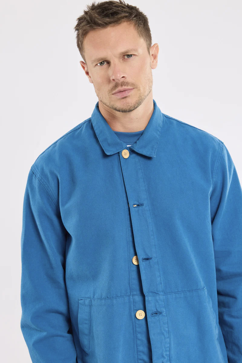 Armor Lux Fisherman Cotton Canvas Jacket - Dark Blue
