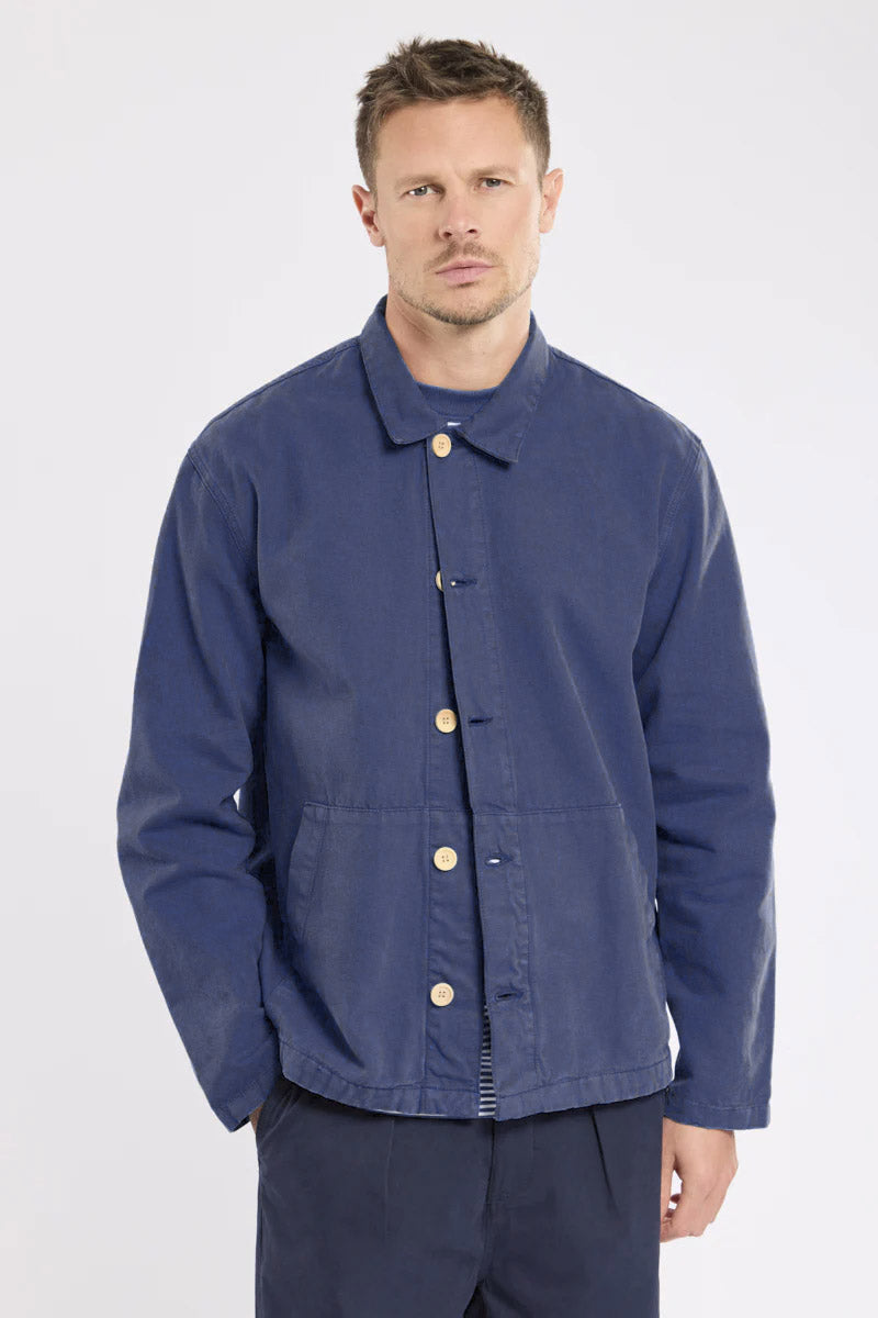 Armor Lux Fisherman Cotton Canvas Jacket - Marine Deep