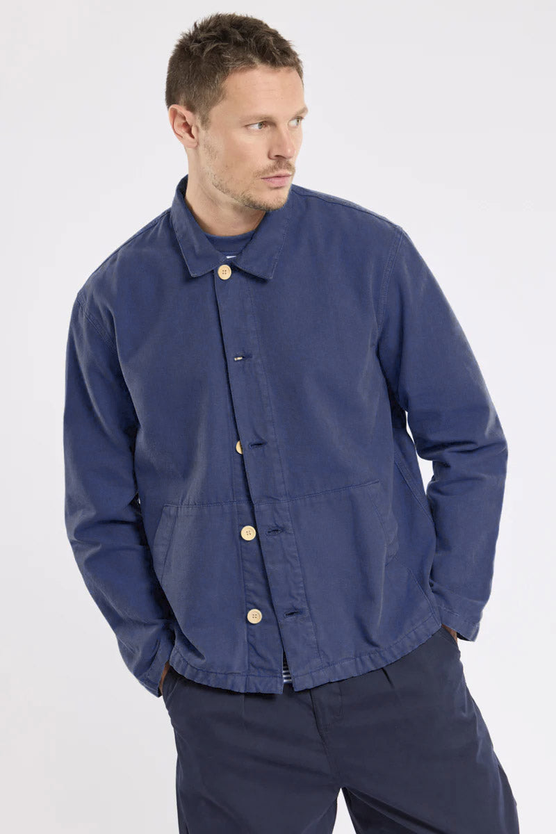 Armor Lux Fisherman Cotton Canvas Jacket - Marine Deep