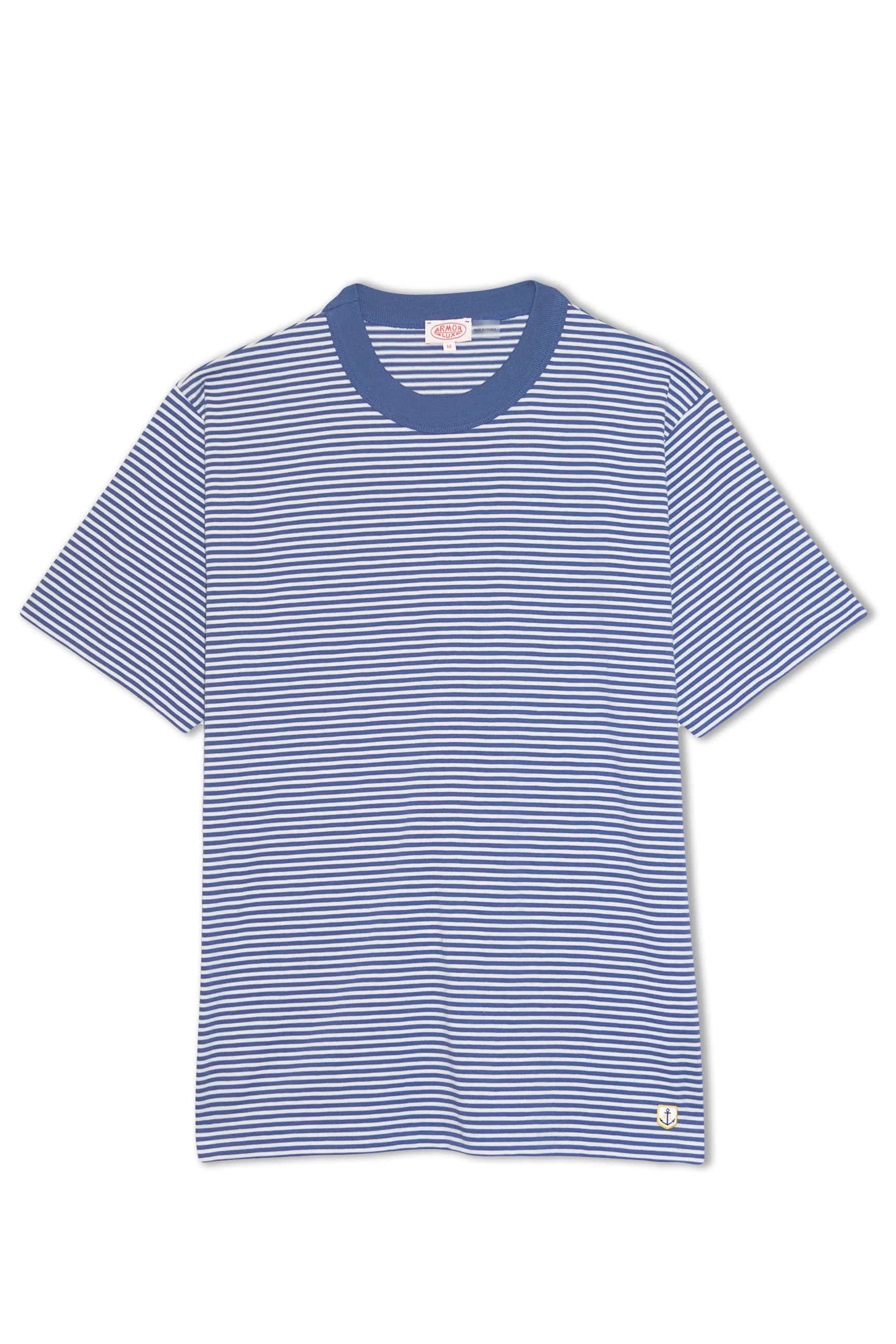 Armor Lux Heritage Stripe T-Shirt - Obscur/Milk