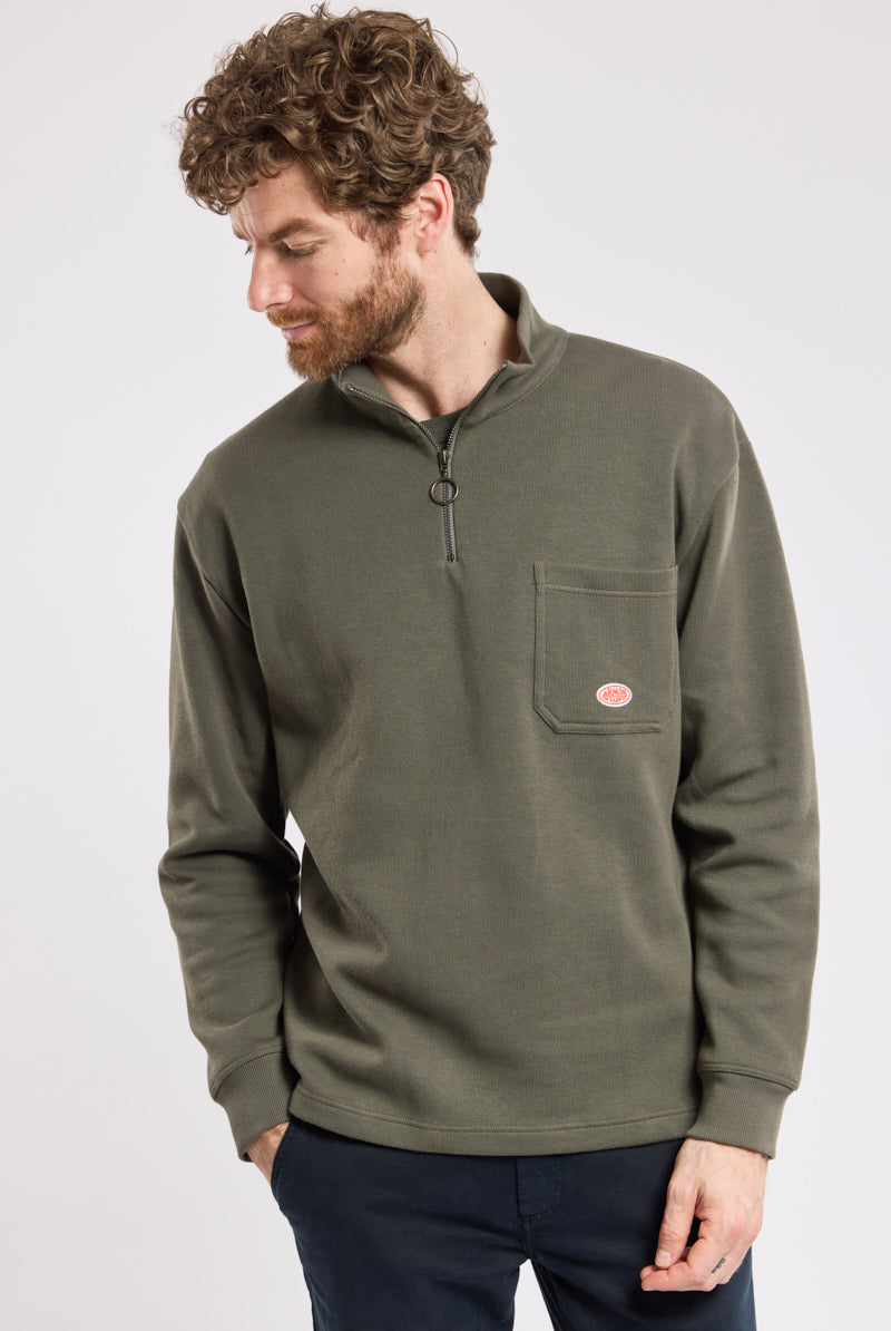 Armor Lux Quarter Zip Sweatshirt - Chimera