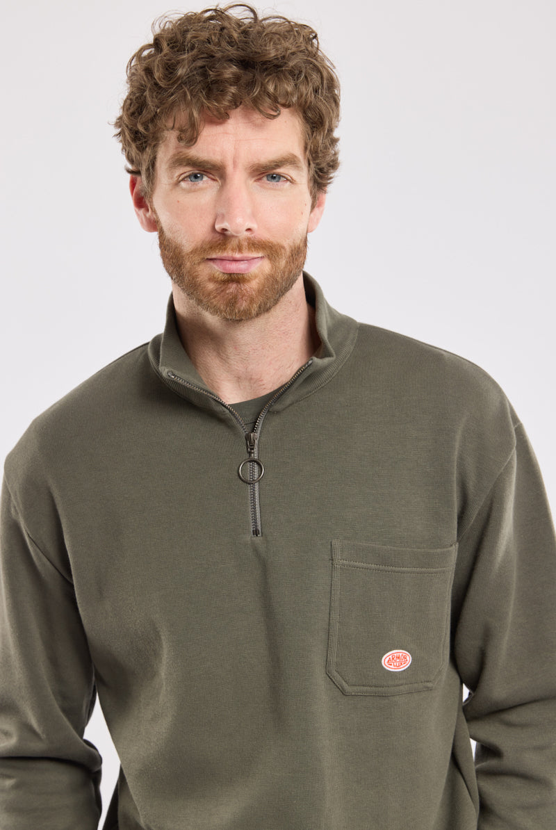 Armor Lux Quarter Zip Sweatshirt - Chimera