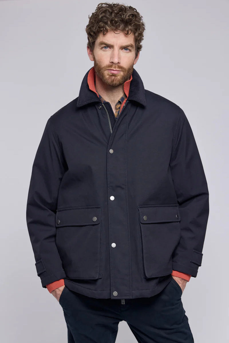 Armor Lux Water Repellent Quilted Jacket - Rich Navy