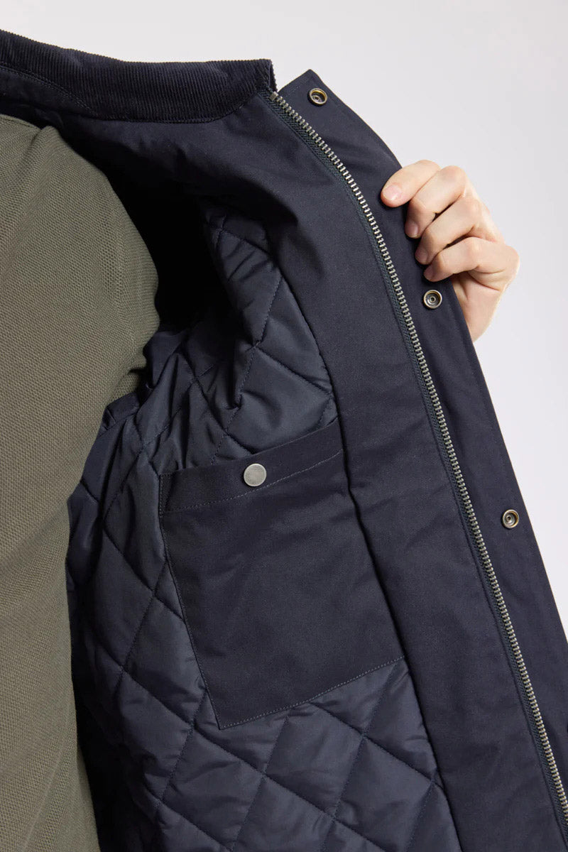 Armor Lux Water Repellent Quilted Jacket - Rich Navy