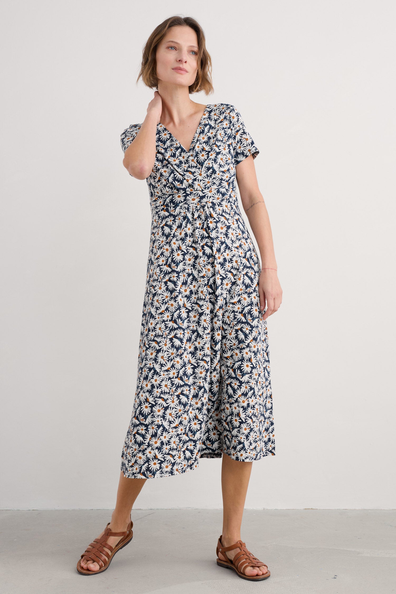 Seasalt Chapelle Dress - Scatter Daisy Maritime