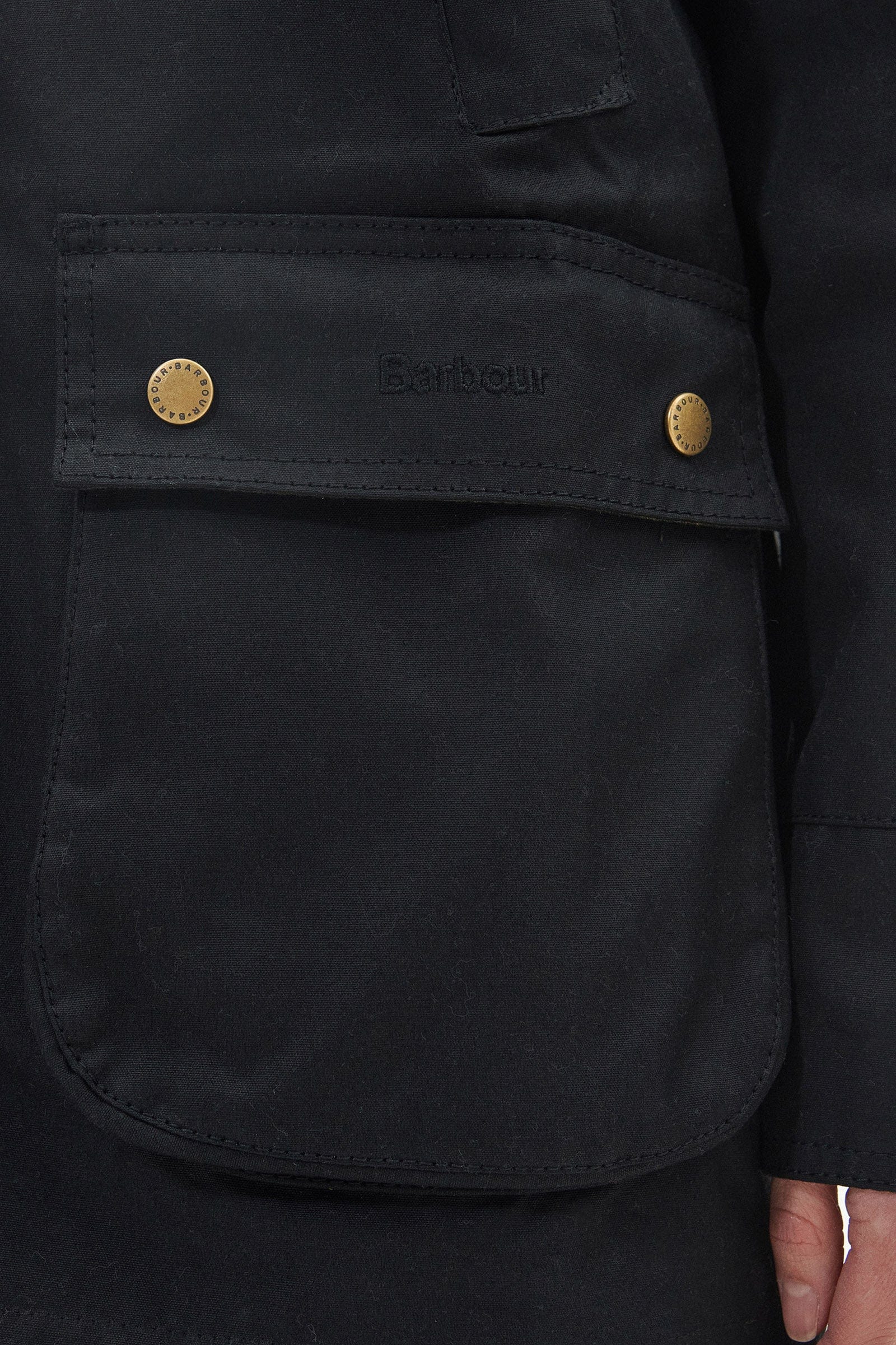 Barbour Acorn Wax Jacket - Black/Classic