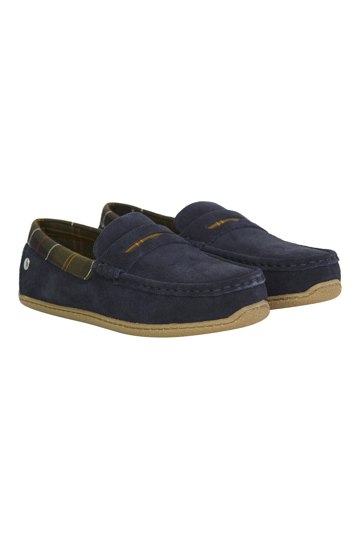 Barbour Albert Slipper - Navy Suede