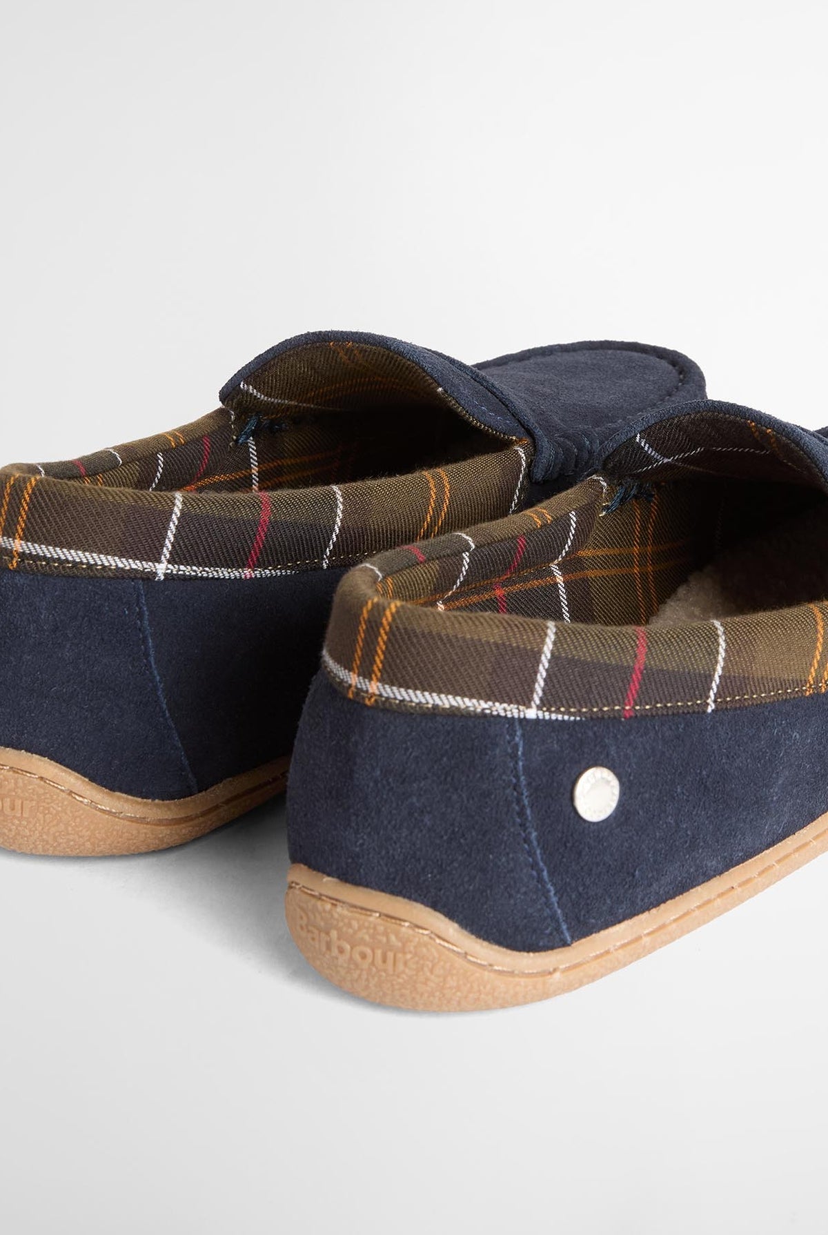 Barbour Albert Slipper - Navy Suede