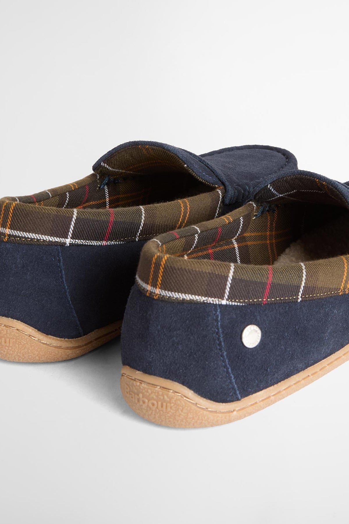 Barbour Albert Slipper - Navy Suede