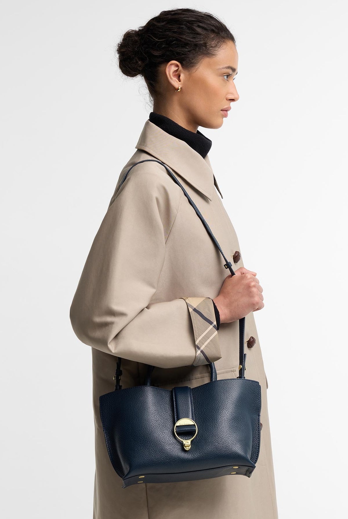 Barbour Alder Mini Leather Bag - Navy LBA0547_NY71_OS