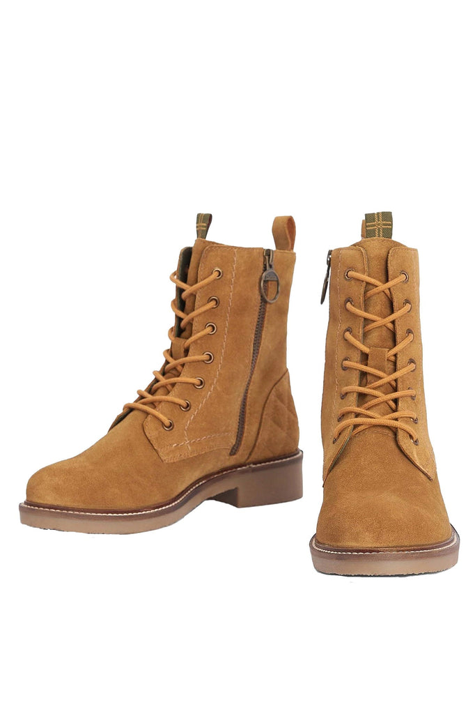 Barbour Alexandria Suede Leather Boots - Camel