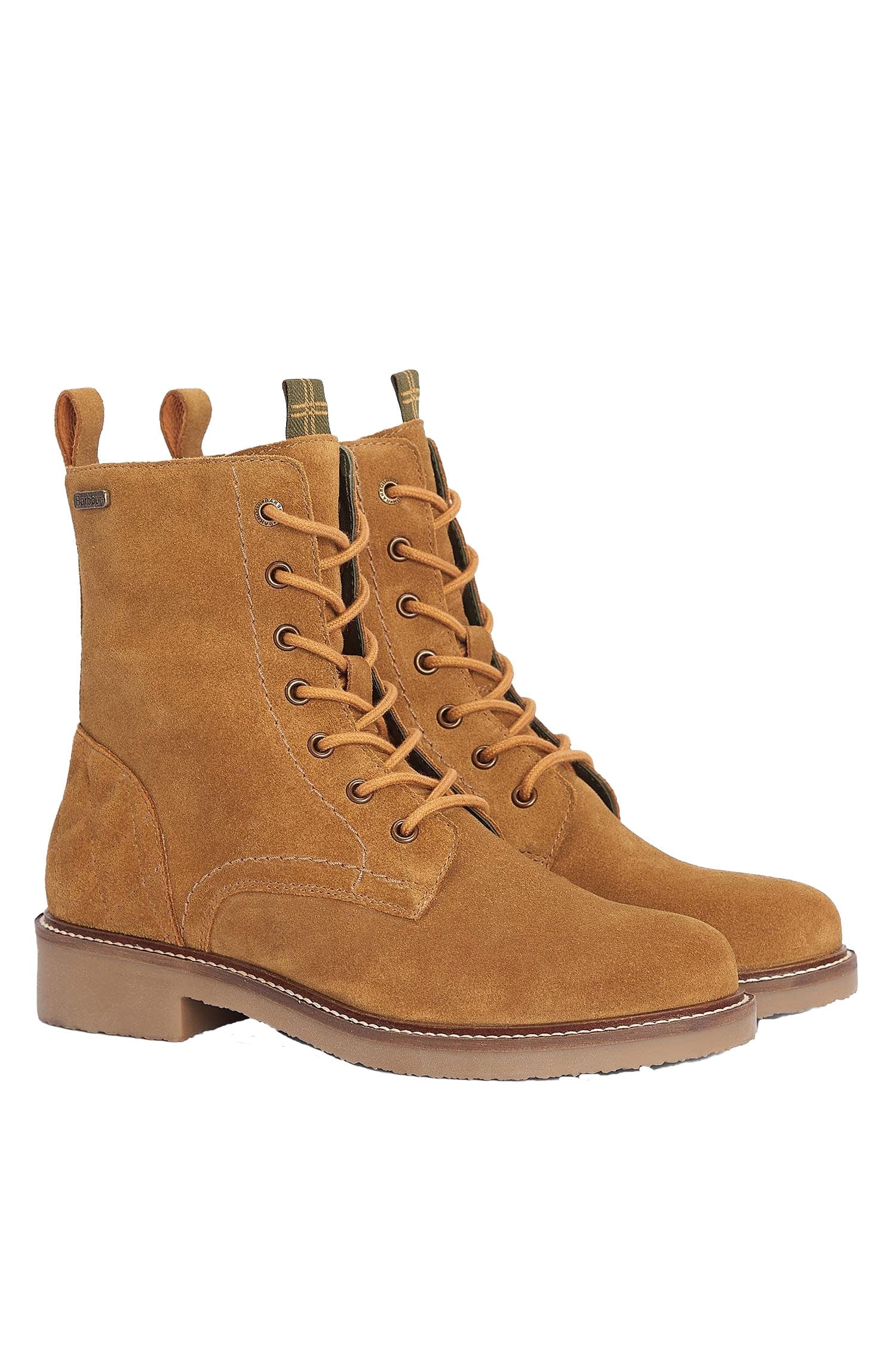 Barbour Alexandria Suede Leather Boots - Camel