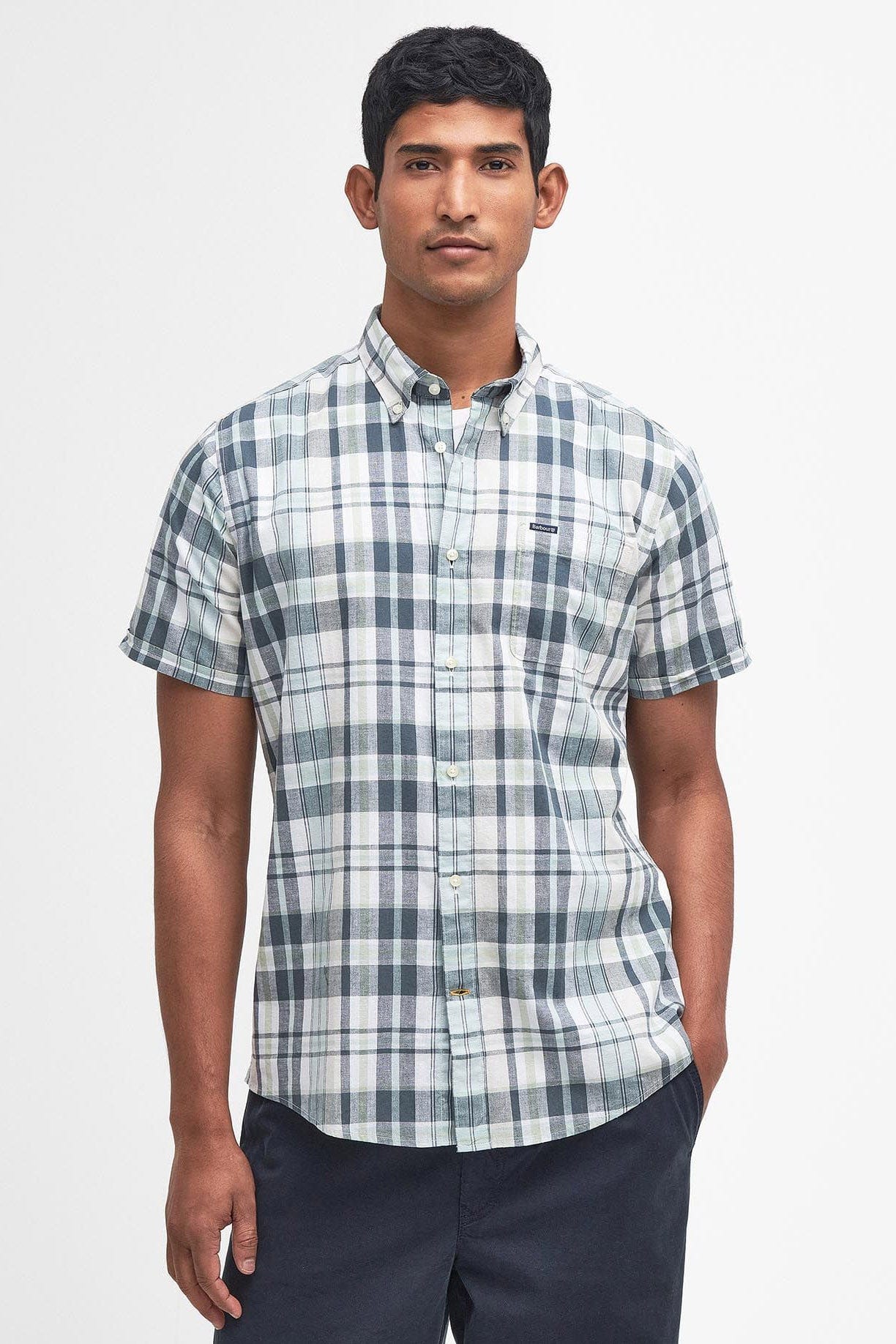 Barbour Alford Tailored Short Sleeve Shirt - Classic White