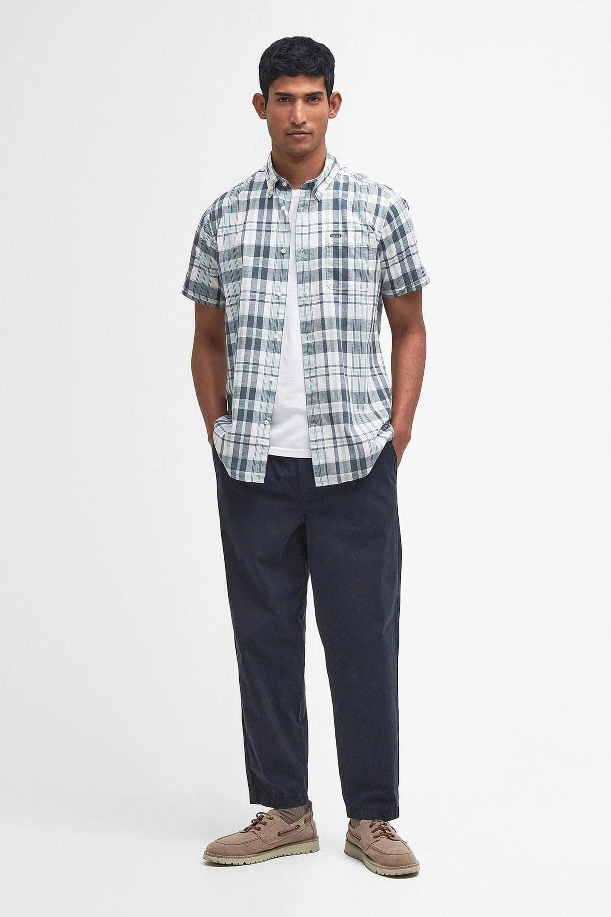 Barbour Alford Tailored Short Sleeve Shirt - Classic White