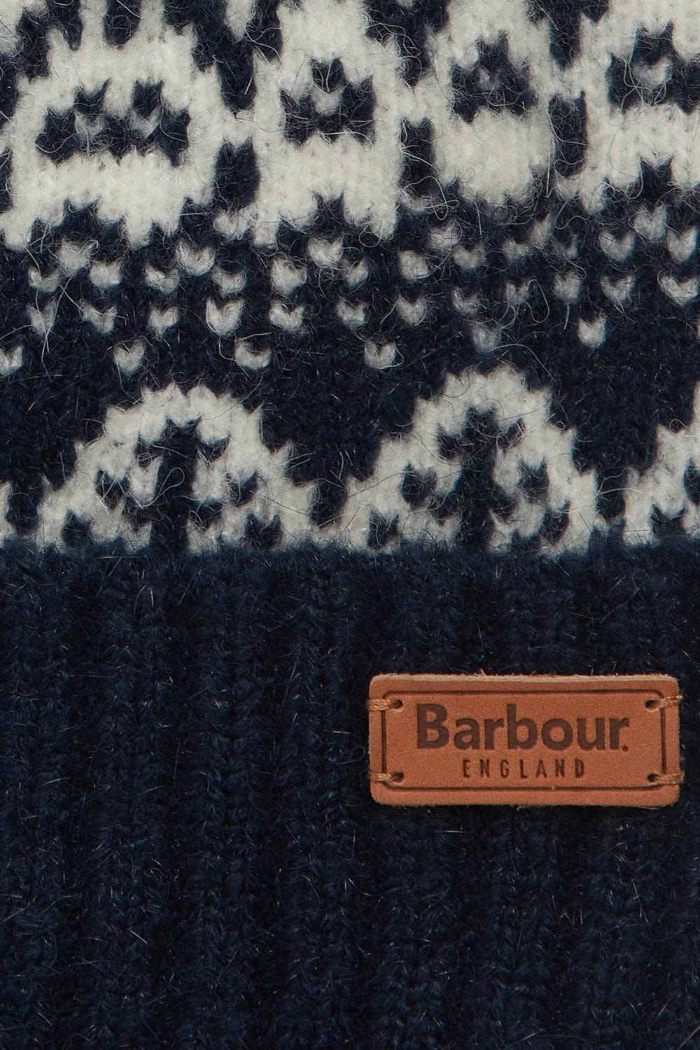 Barbour Alpine Fair Isle Pom Beanie - Navy LHA0425_NY71_OS