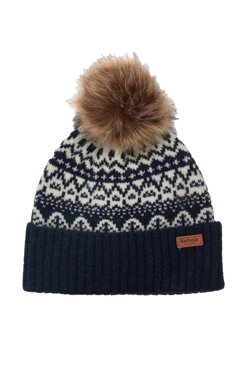 Barbour Alpine Fair Isle Pom Beanie - Navy LHA0425_NY71_OS
