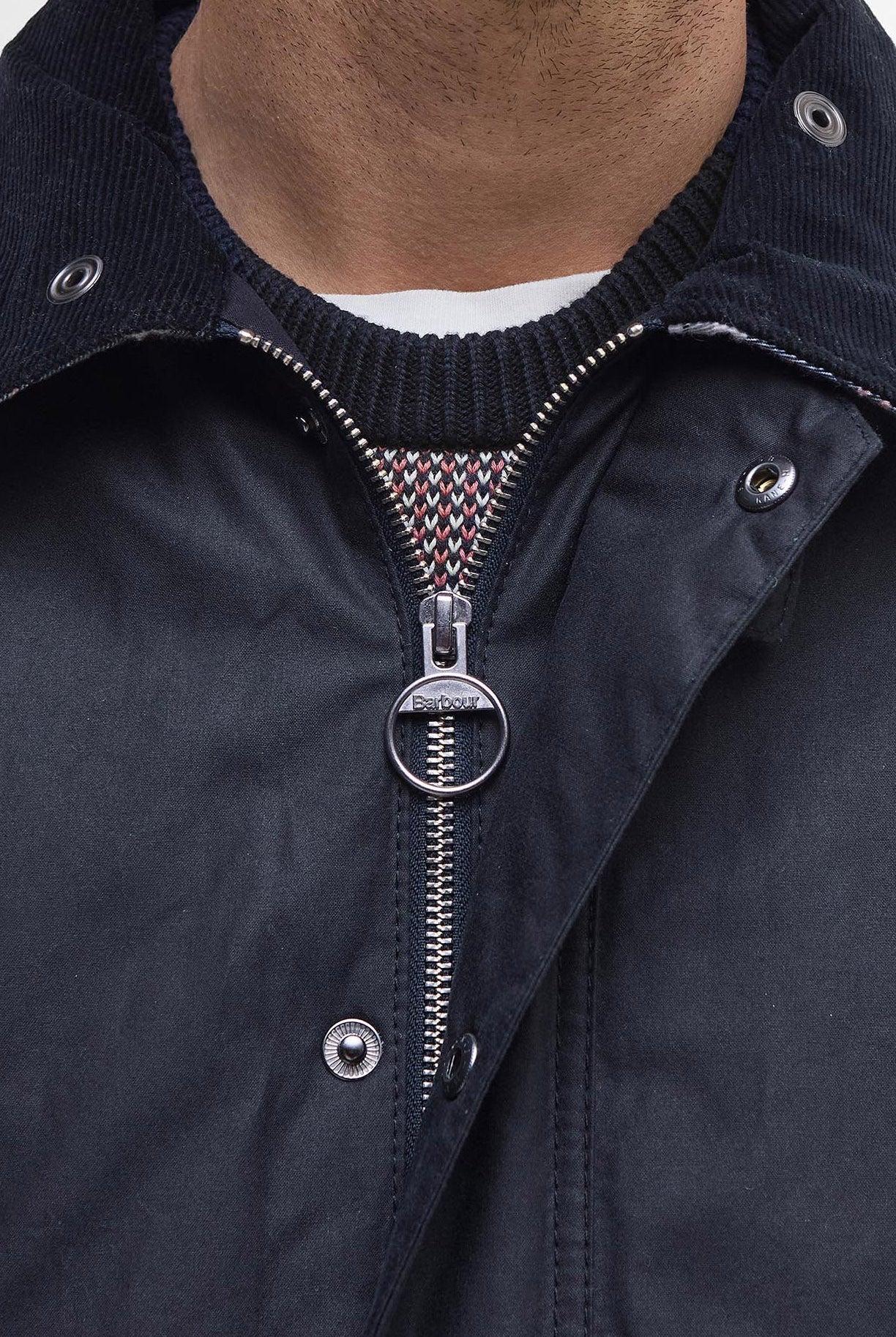 Barbour Ambleside Waxed Jacket - Navy