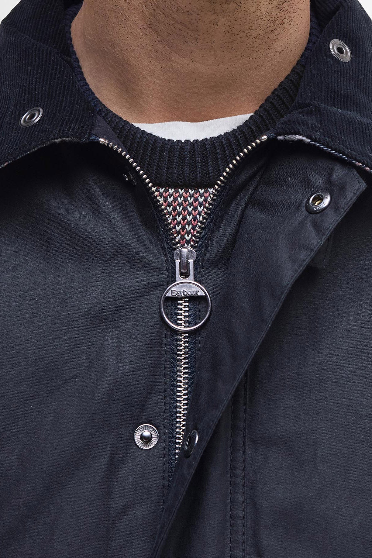 Barbour Ambleside Waxed Jacket - Navy