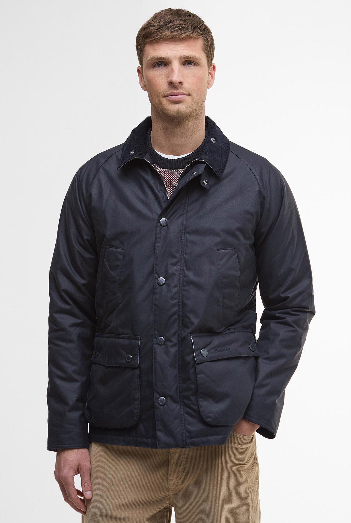 Barbour Ambleside Waxed Jacket - Navy
