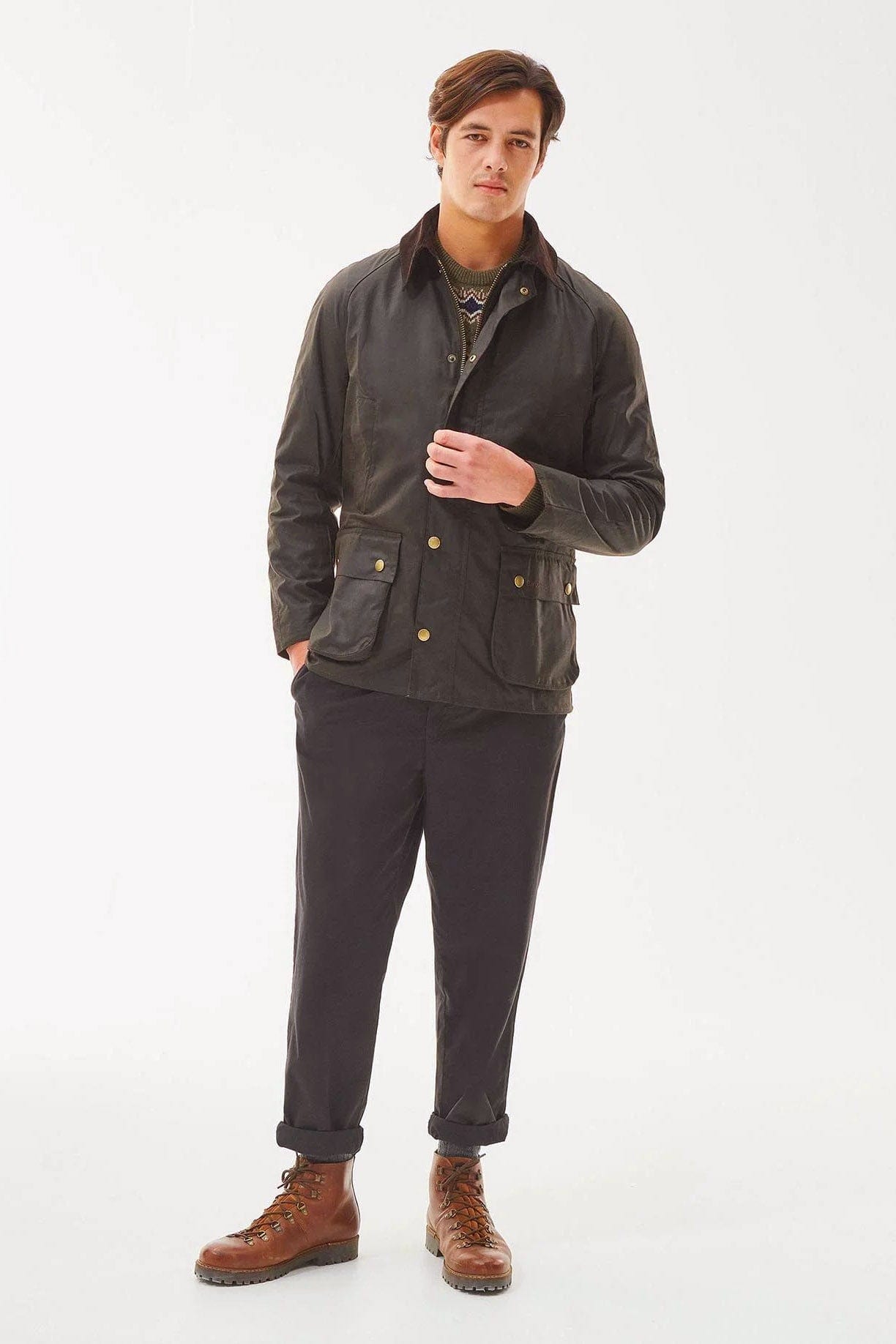 Barbour Ashby Wax Jacket - Olive