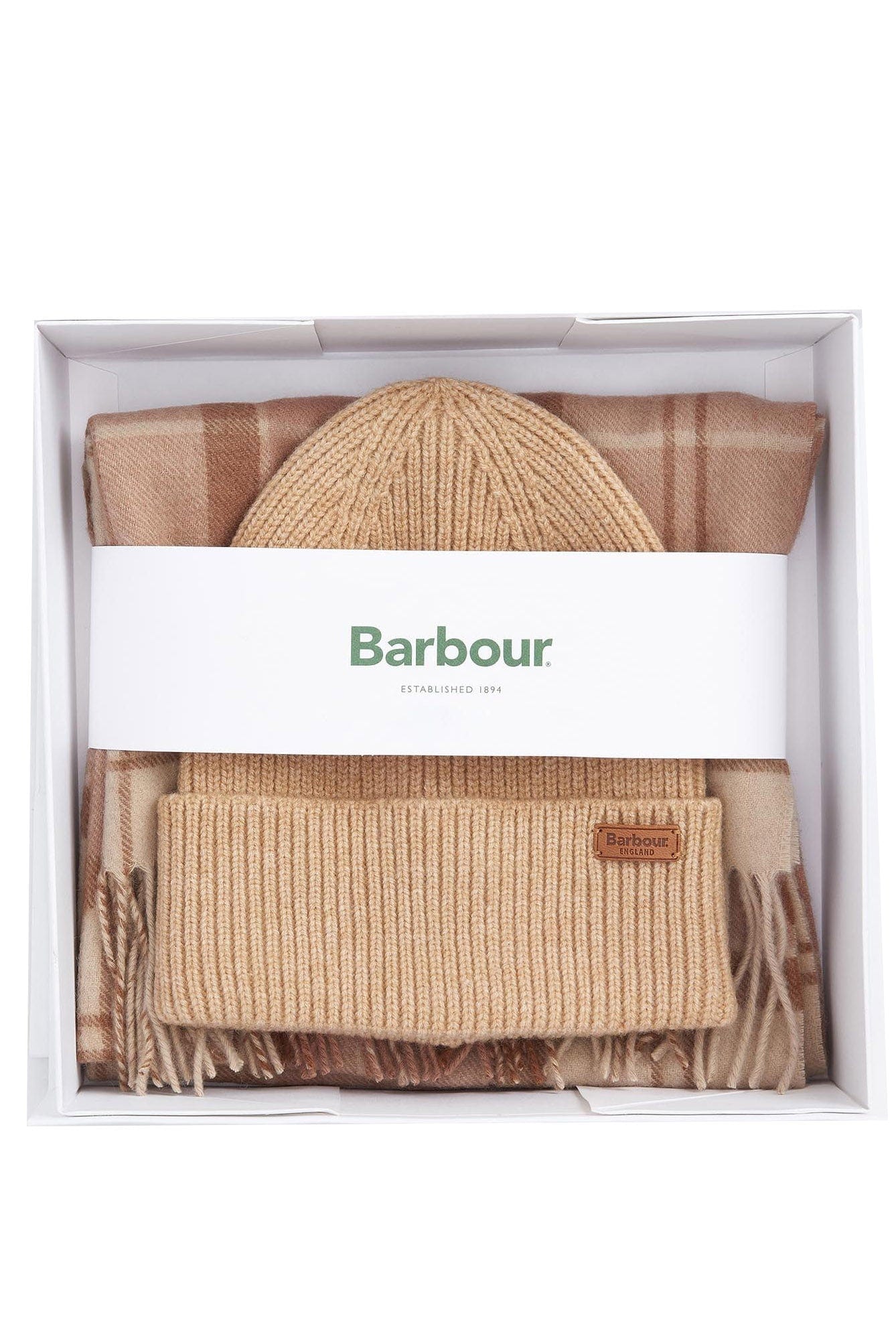 Barbour Aubrey Beanie And Scarf Gift Set - Camel LGS0096_CM31_OS
