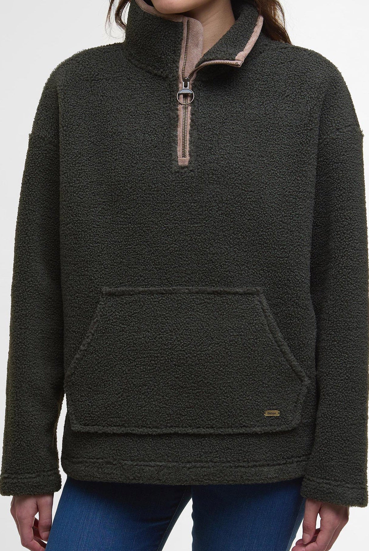 Barbour Bamburgh Half-Zip Fleece - Olive