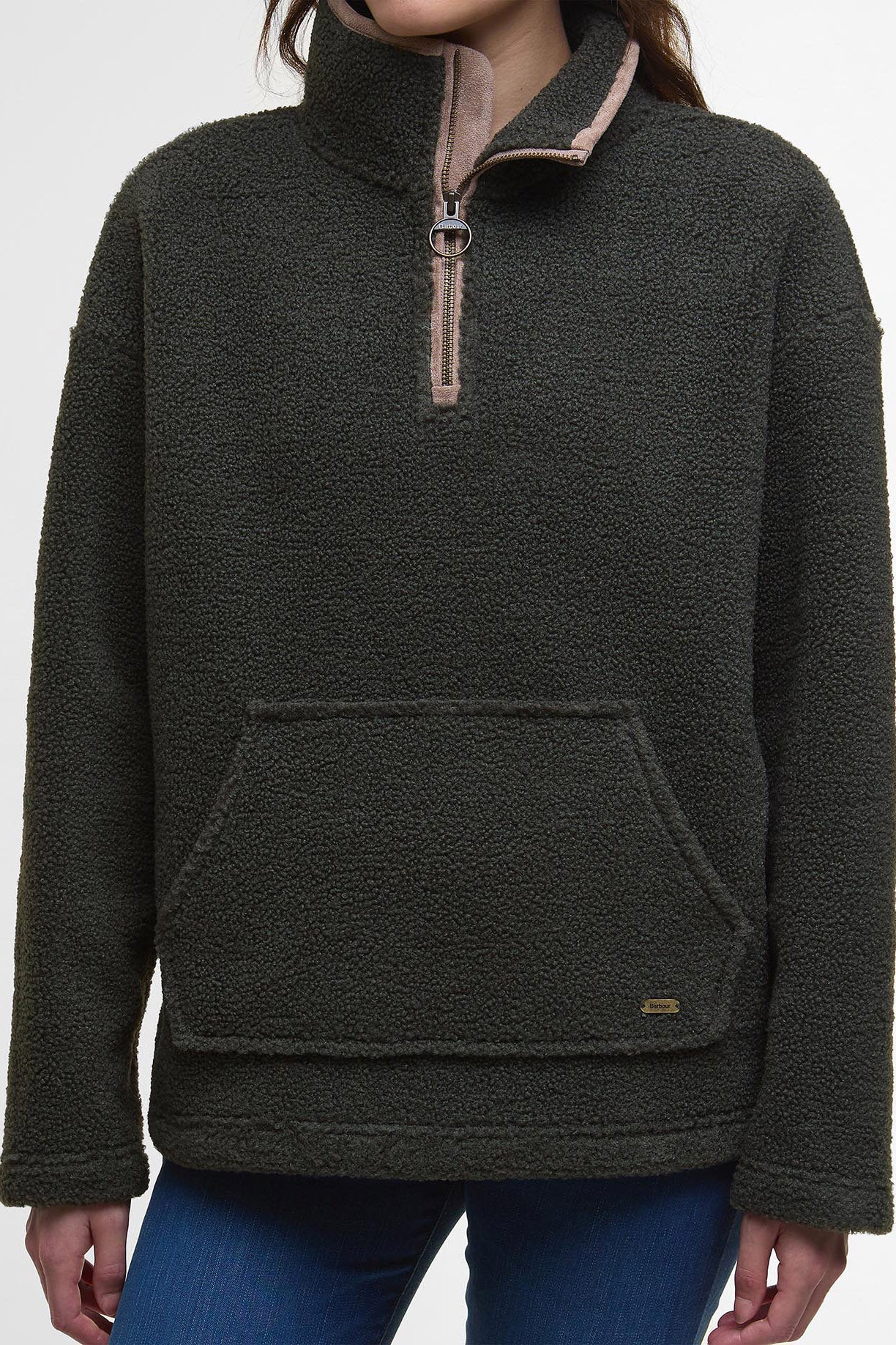 Barbour Bamburgh Half-Zip Fleece - Olive