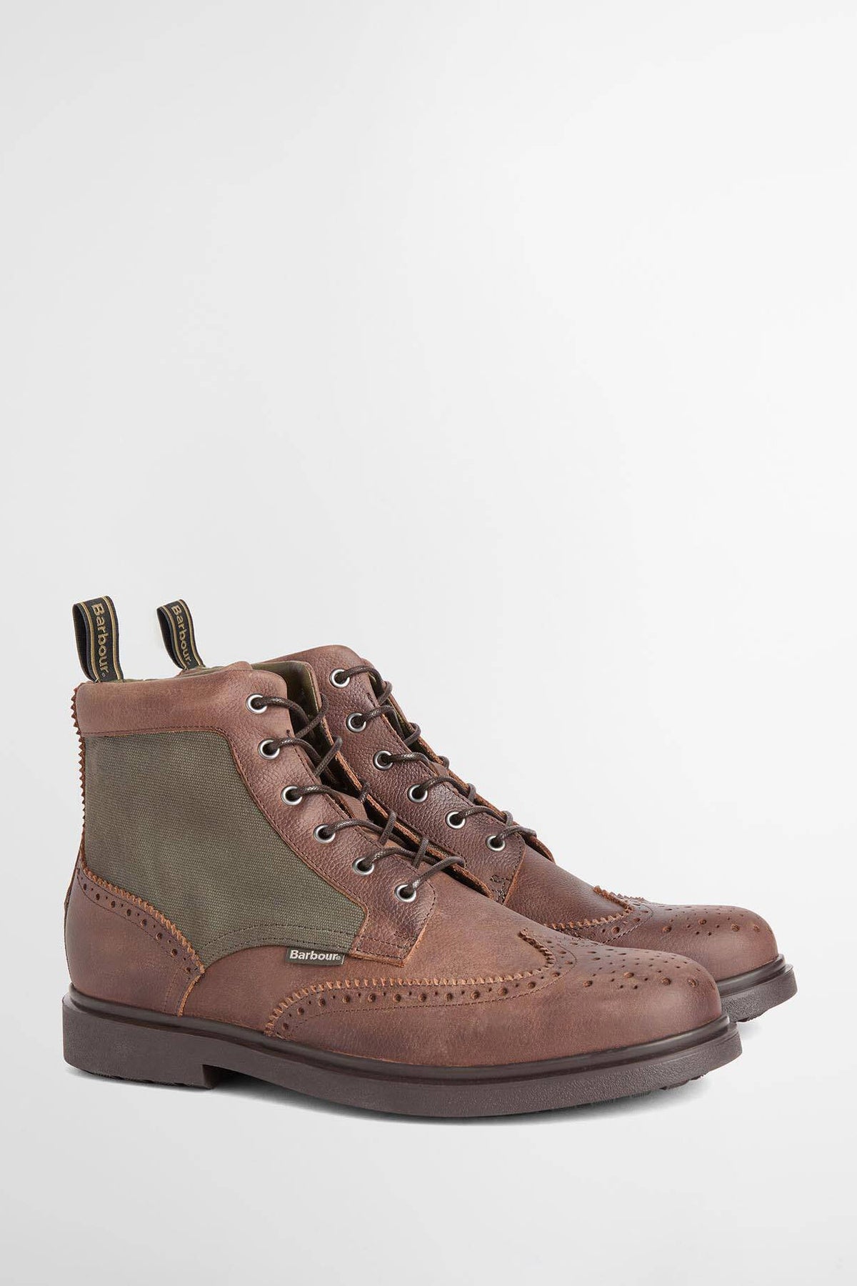 Barbour Barmoor Brogue Boot - Dark Brown