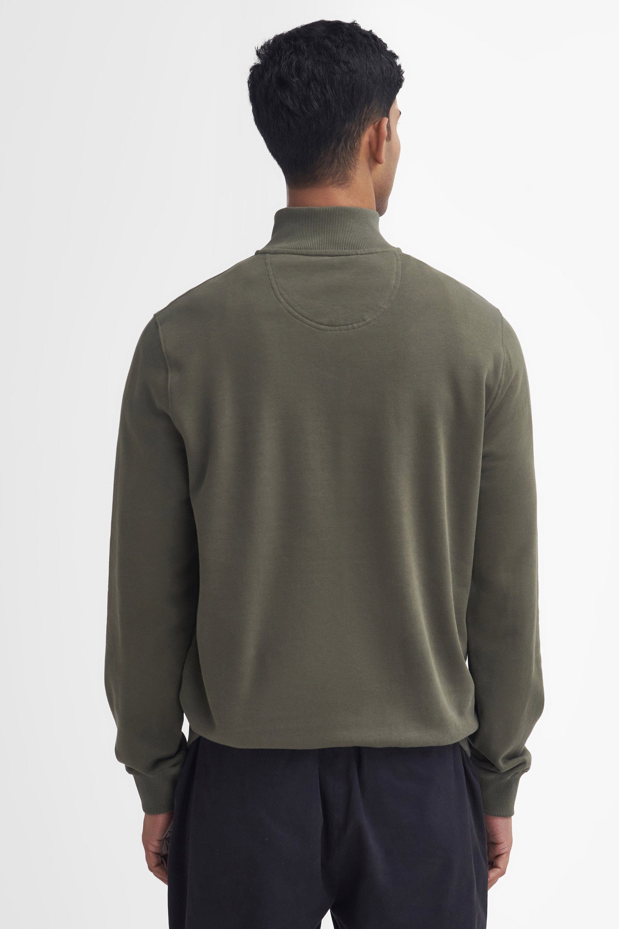 Barbour Beckhill Half Zip Sweatshirt - Mid Olive