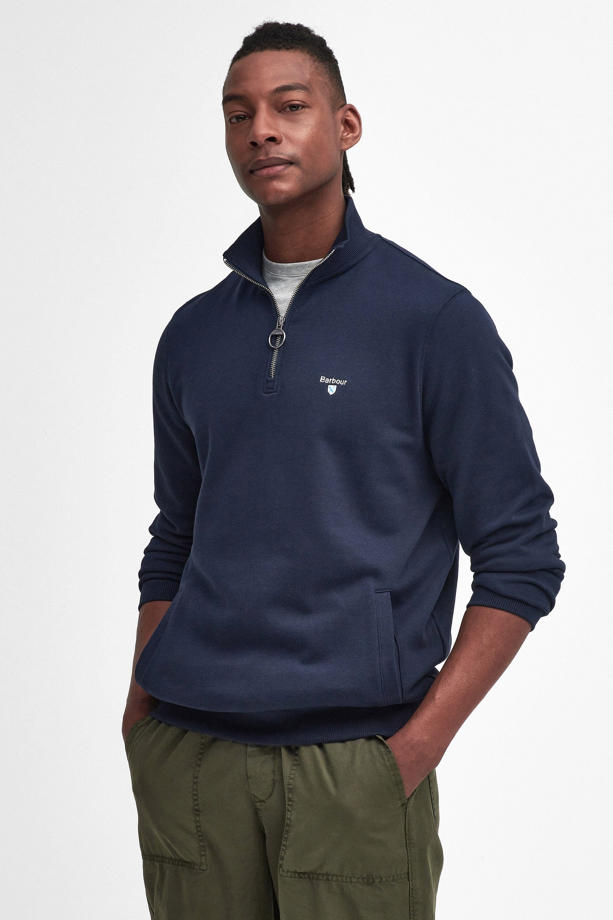 Barbour Beckhill Half Zip Sweatshirt - Navy