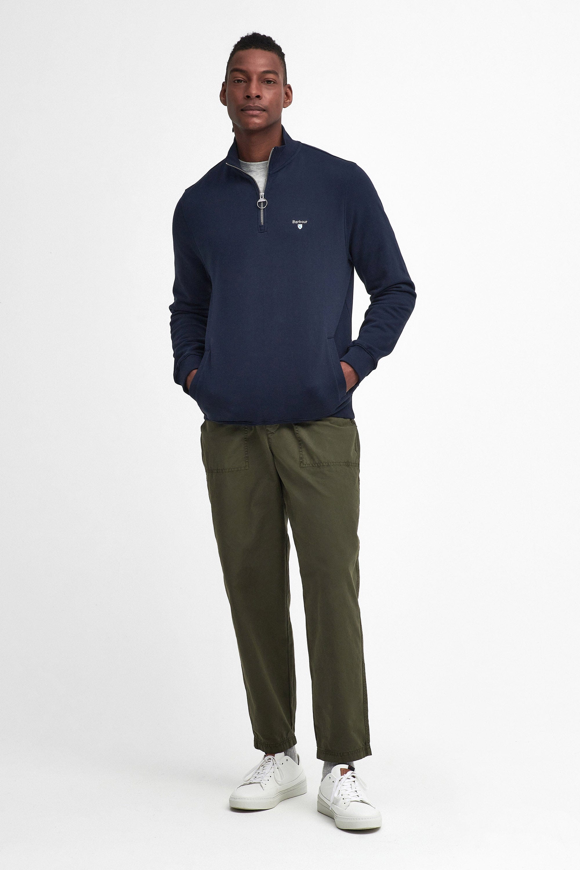 Barbour Beckhill Half Zip Sweatshirt - Navy