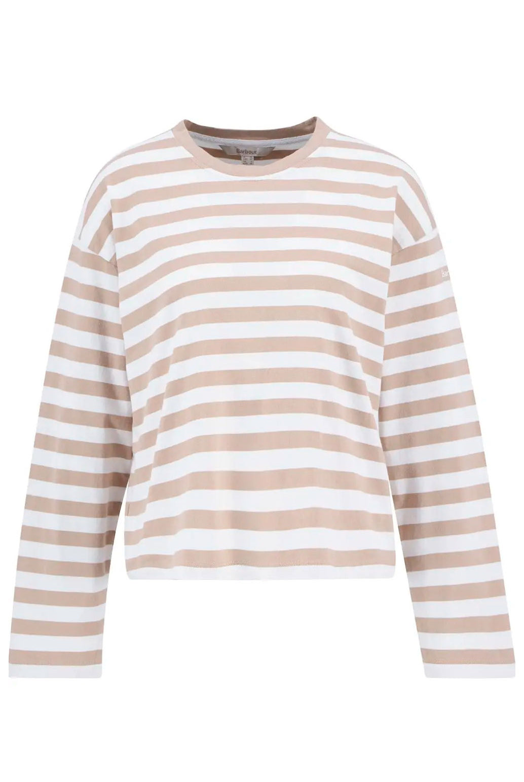 Barbour Bede Oversized Long-Sleeve T-Shirt - Pale Camel Stripe