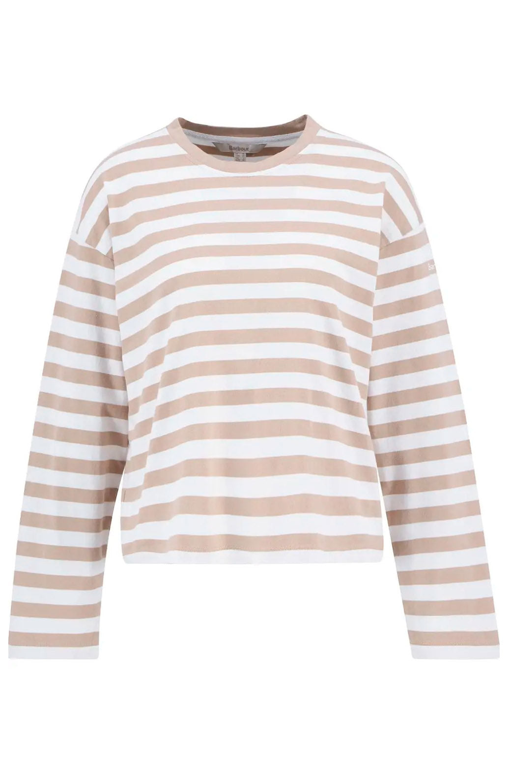 Barbour Bede Oversized Long-Sleeve T-Shirt - Pale Camel Stripe
