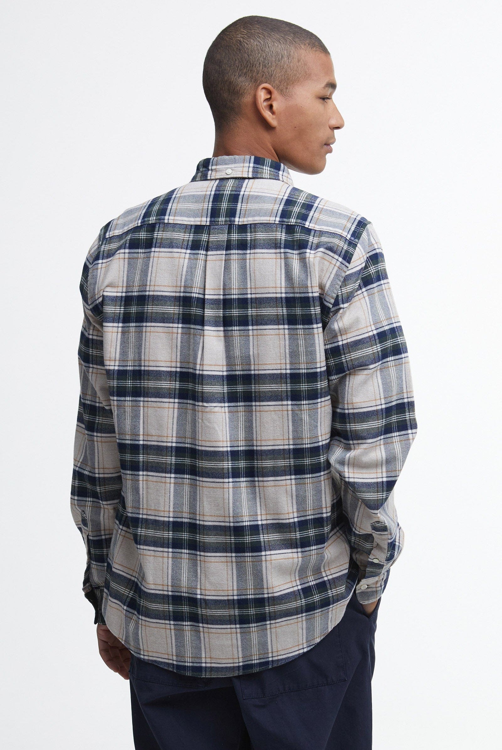 Barbour Betsom Tailored Checked Shirt - Stone Marl